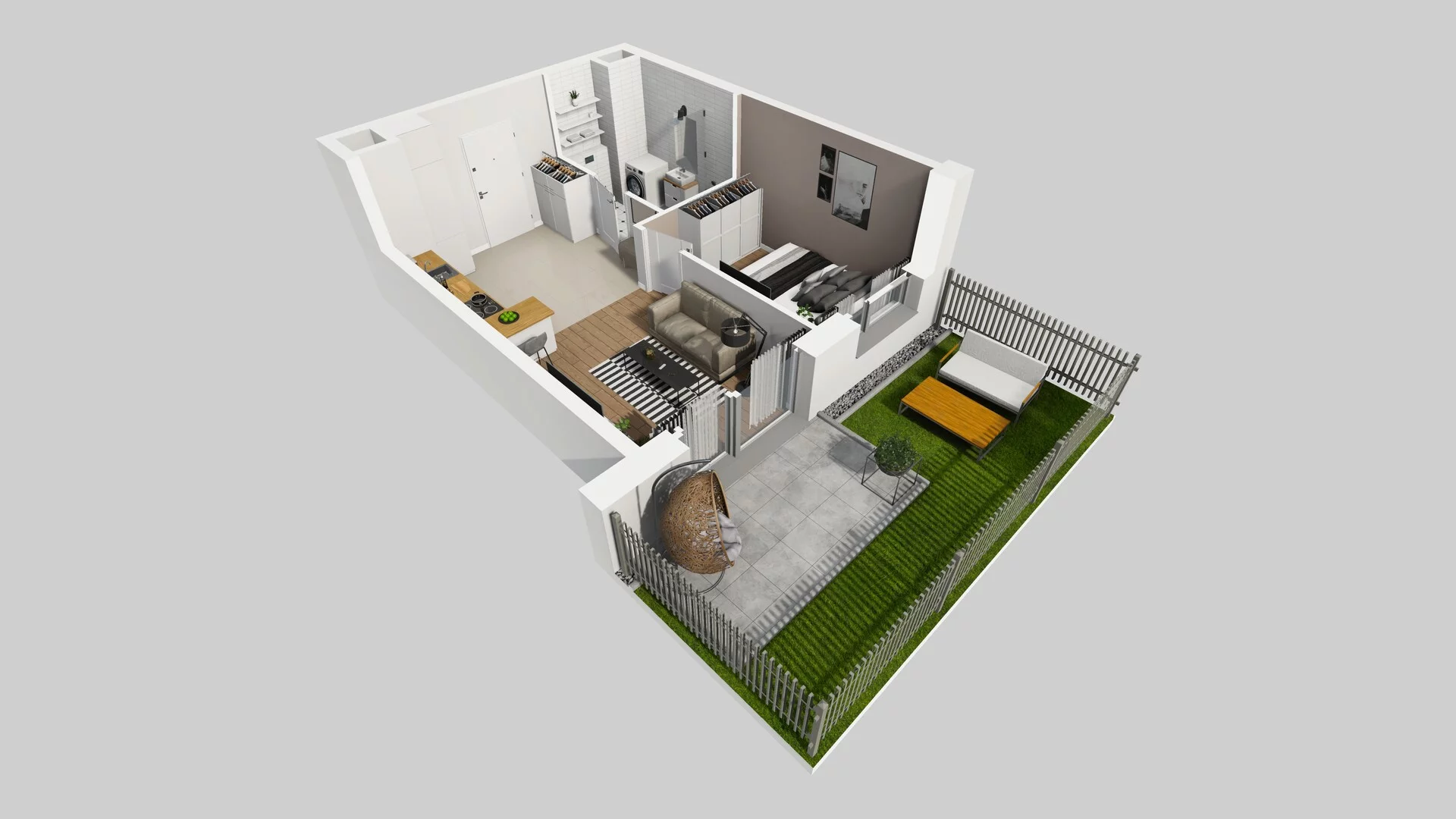 2 pokoje, mieszkanie 33,37 m², parter, oferta nr E/4, Mokotów Sportowy 1 B, Warszawa, Mokotów, Augustówka, ul. Antoniewska