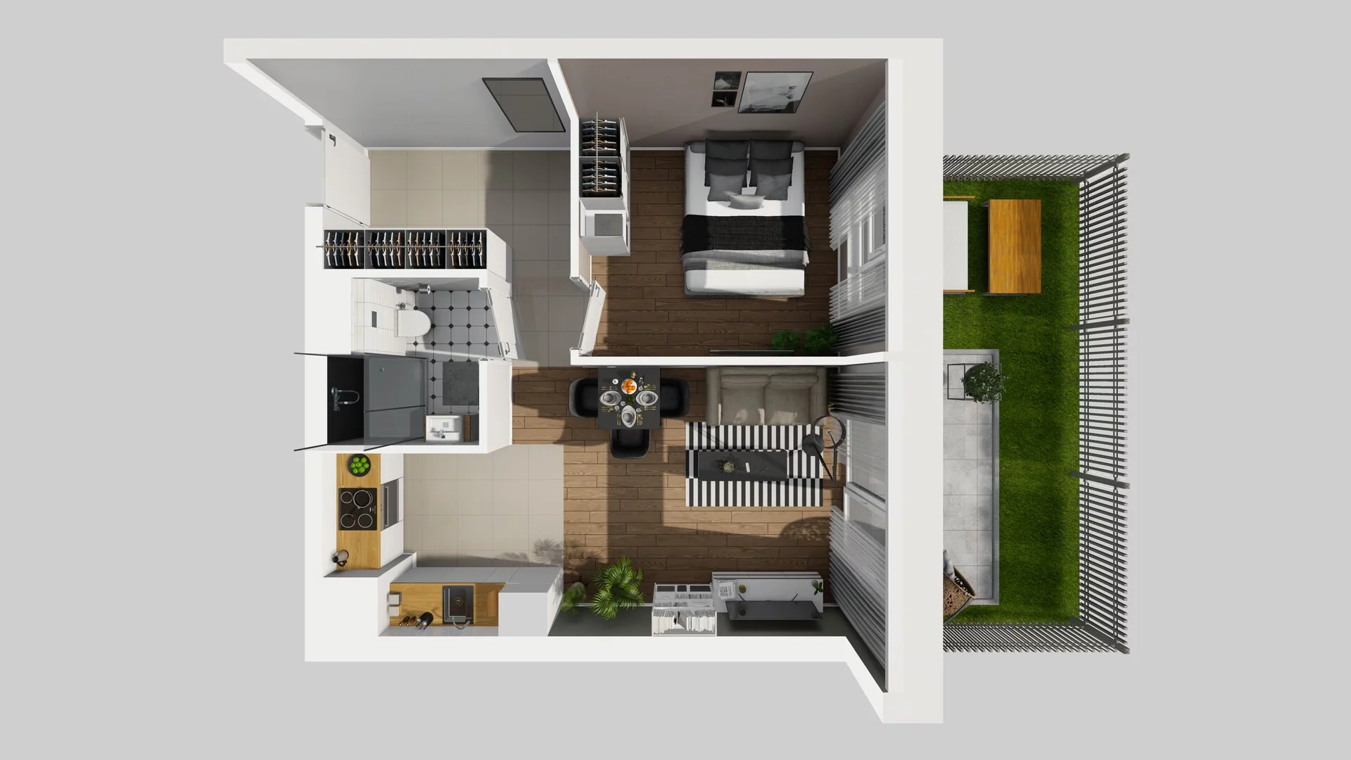 2 pokoje, mieszkanie 39,60 m², parter, oferta nr E/5, Mokotów Sportowy 1 B, Warszawa, Mokotów, Augustówka, ul. Antoniewska