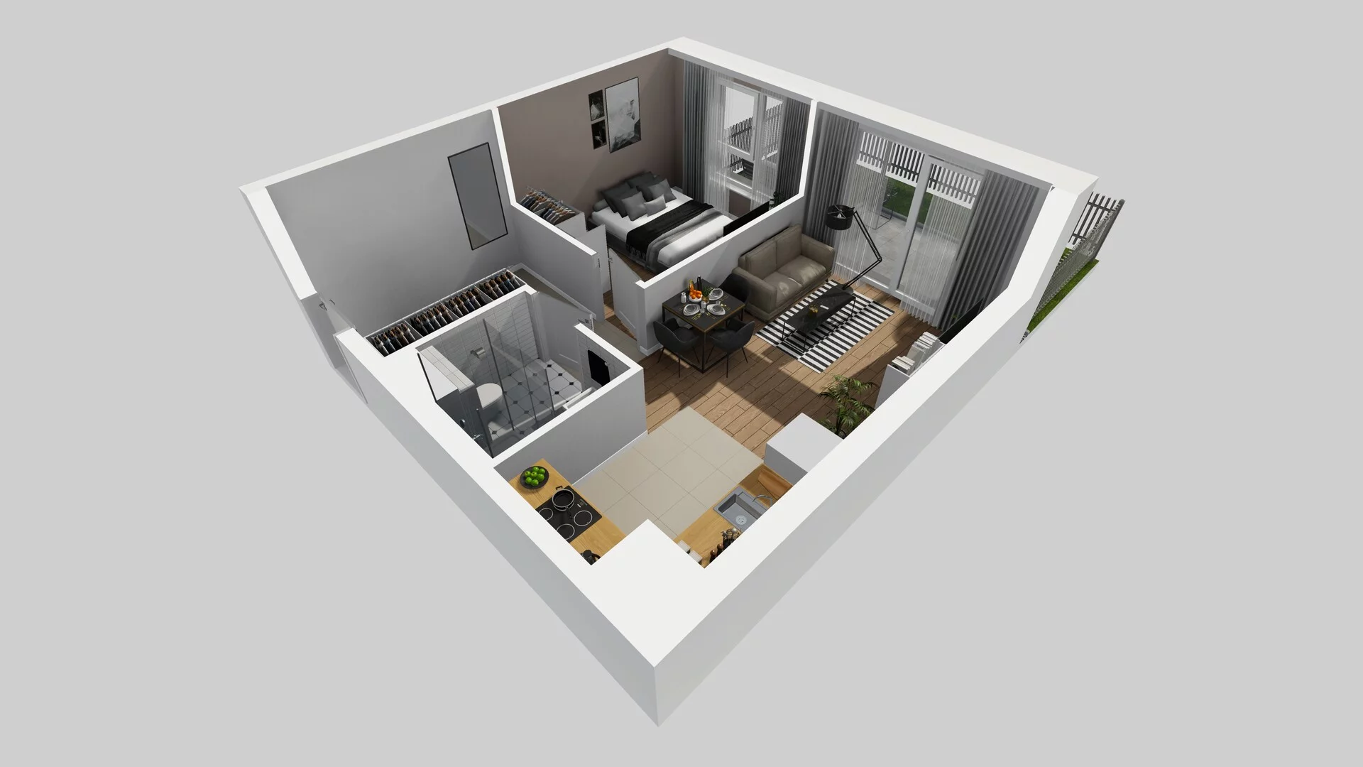 2 pokoje, mieszkanie 39,60 m², parter, oferta nr E/5, Mokotów Sportowy 1 B, Warszawa, Mokotów, Augustówka, ul. Antoniewska