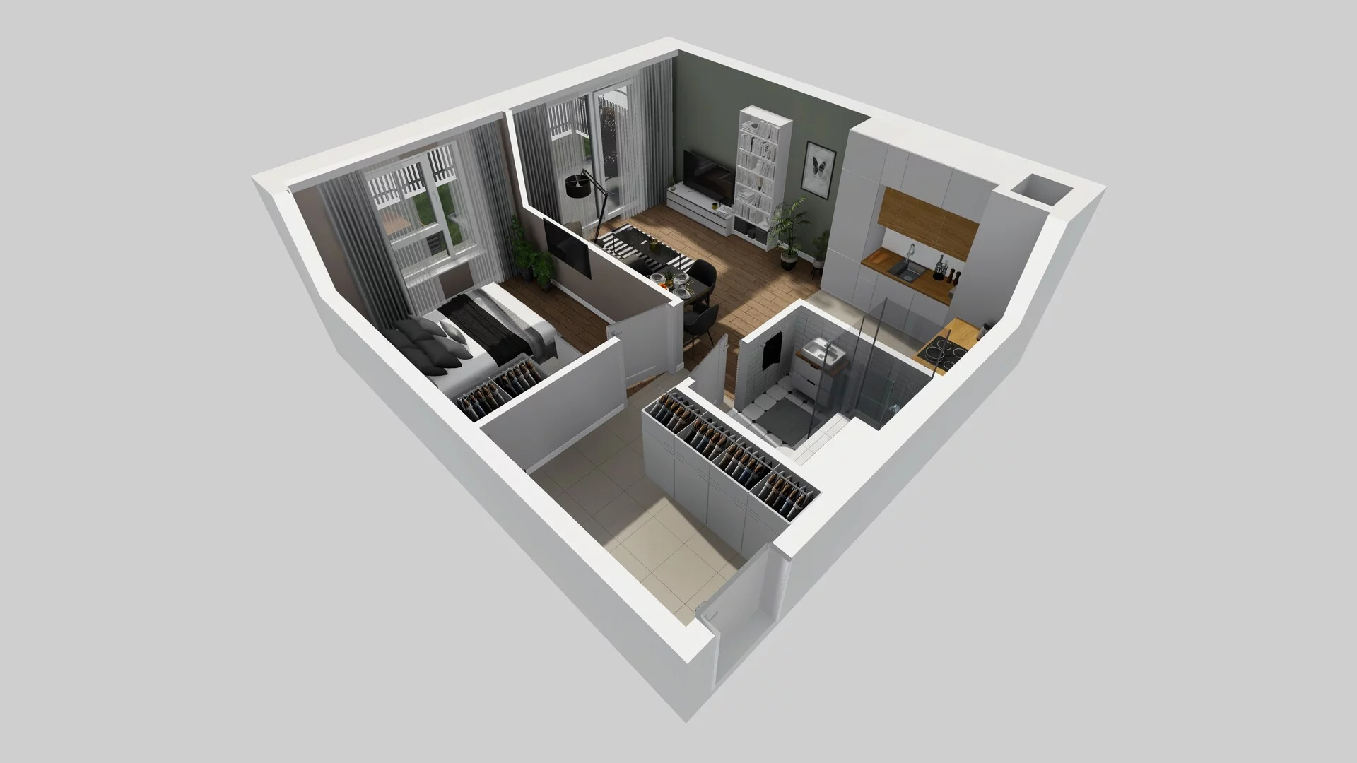 2 pokoje, mieszkanie 39,60 m², parter, oferta nr E/5, Mokotów Sportowy 1 B, Warszawa, Mokotów, Augustówka, ul. Antoniewska