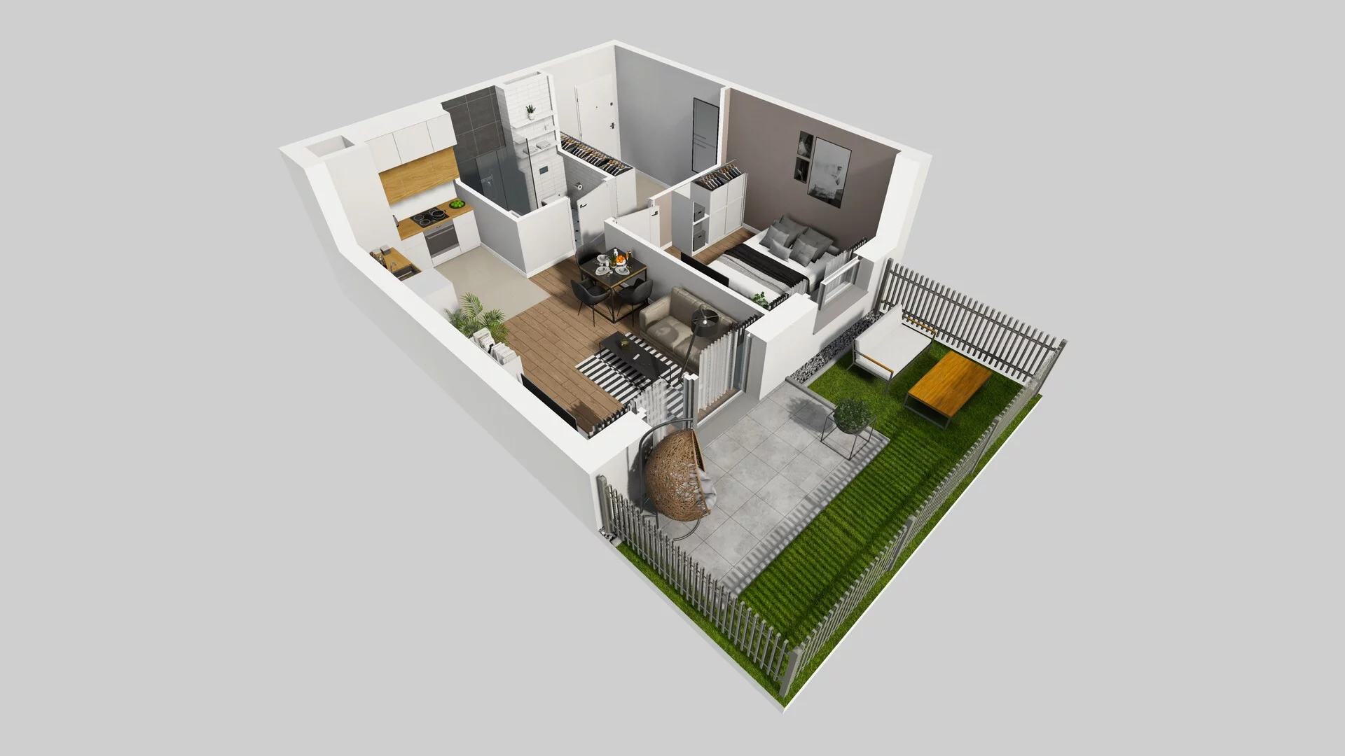 2 pokoje, mieszkanie 39,60 m², parter, oferta nr E/5, Mokotów Sportowy 1 B, Warszawa, Mokotów, Augustówka, ul. Antoniewska
