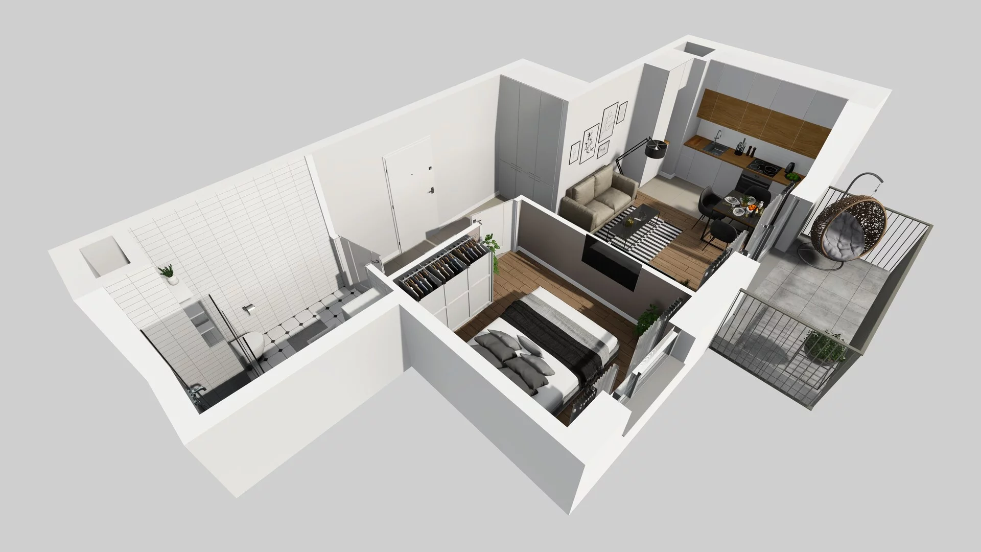 2 pokoje, mieszkanie 35,40 m², piętro 1, oferta nr E/9, Mokotów Sportowy 1 B, Warszawa, Mokotów, Augustówka, ul. Antoniewska
