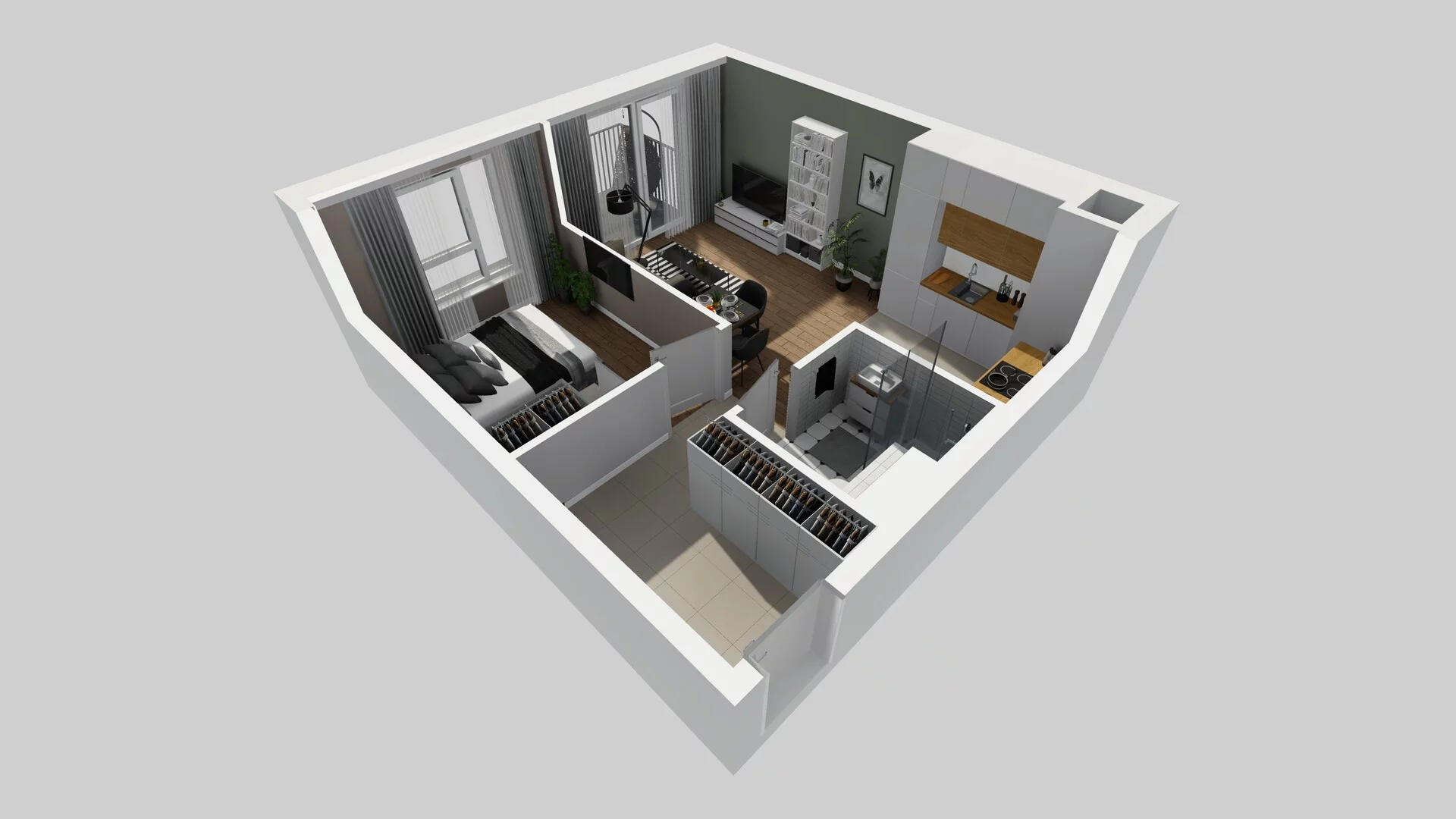 2 pokoje, mieszkanie 40,13 m², piętro 3, oferta nr E/28, Mokotów Sportowy 1 B, Warszawa, Mokotów, Augustówka, ul. Antoniewska
