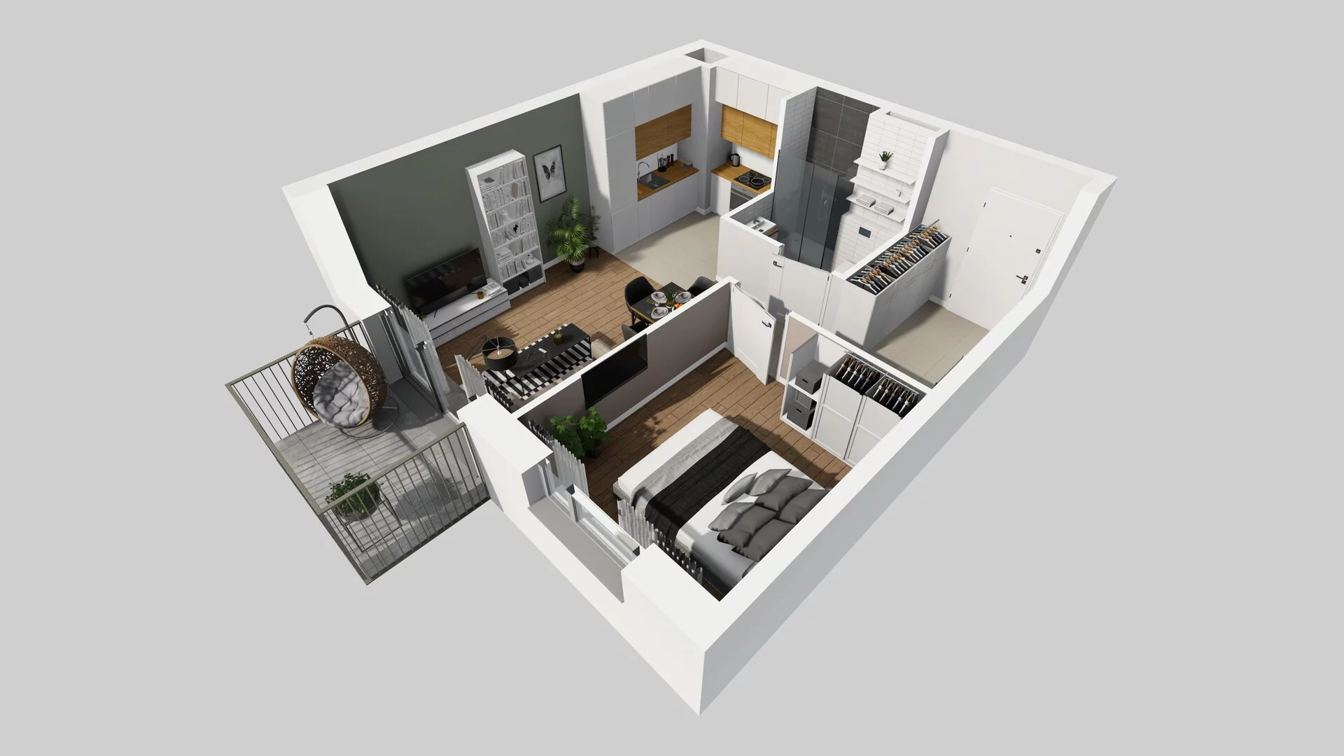 2 pokoje, mieszkanie 40,13 m², piętro 3, oferta nr E/28, Mokotów Sportowy 1 B, Warszawa, Mokotów, Augustówka, ul. Antoniewska