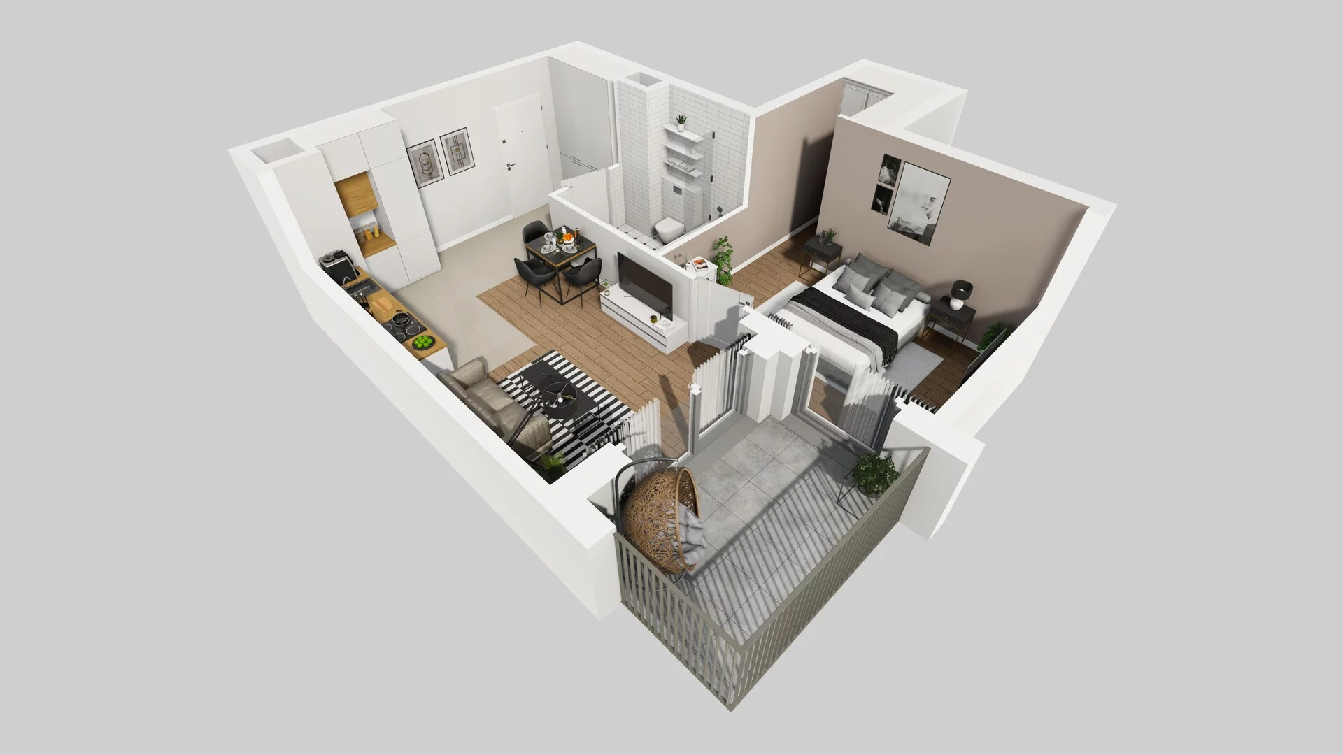 2 pokoje, mieszkanie 43,77 m², piętro 4, oferta nr E/34, Mokotów Sportowy 1 B, Warszawa, Mokotów, Augustówka, ul. Antoniewska