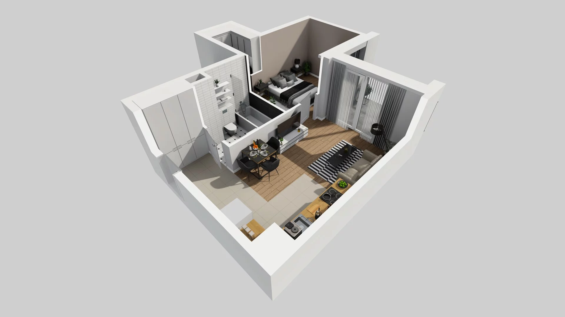 2 pokoje, mieszkanie 43,77 m², piętro 4, oferta nr E/34, Mokotów Sportowy 1 B, Warszawa, Mokotów, Augustówka, ul. Antoniewska