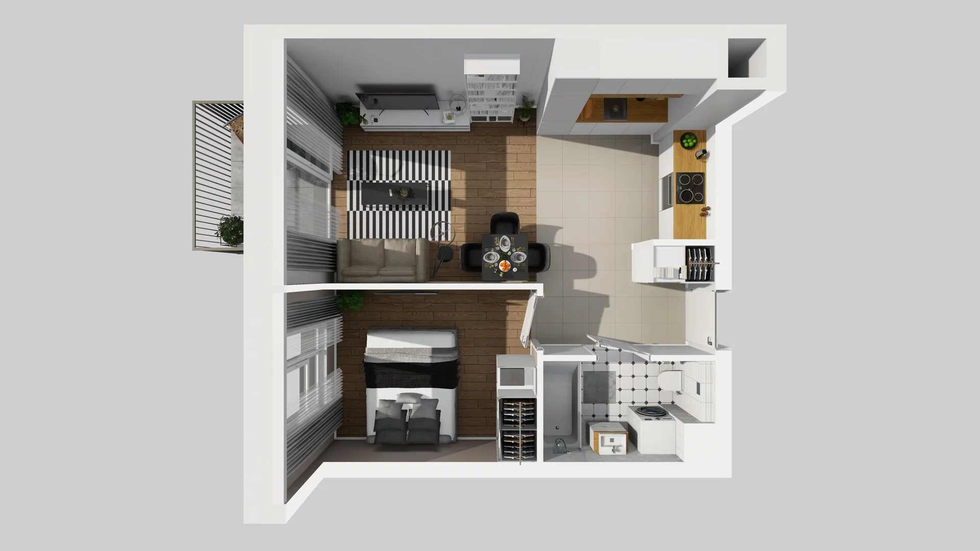 2 pokoje, mieszkanie 39,29 m², piętro 1, oferta nr D/7, Mokotów Sportowy 1 B, Warszawa, Mokotów, Augustówka, ul. Antoniewska