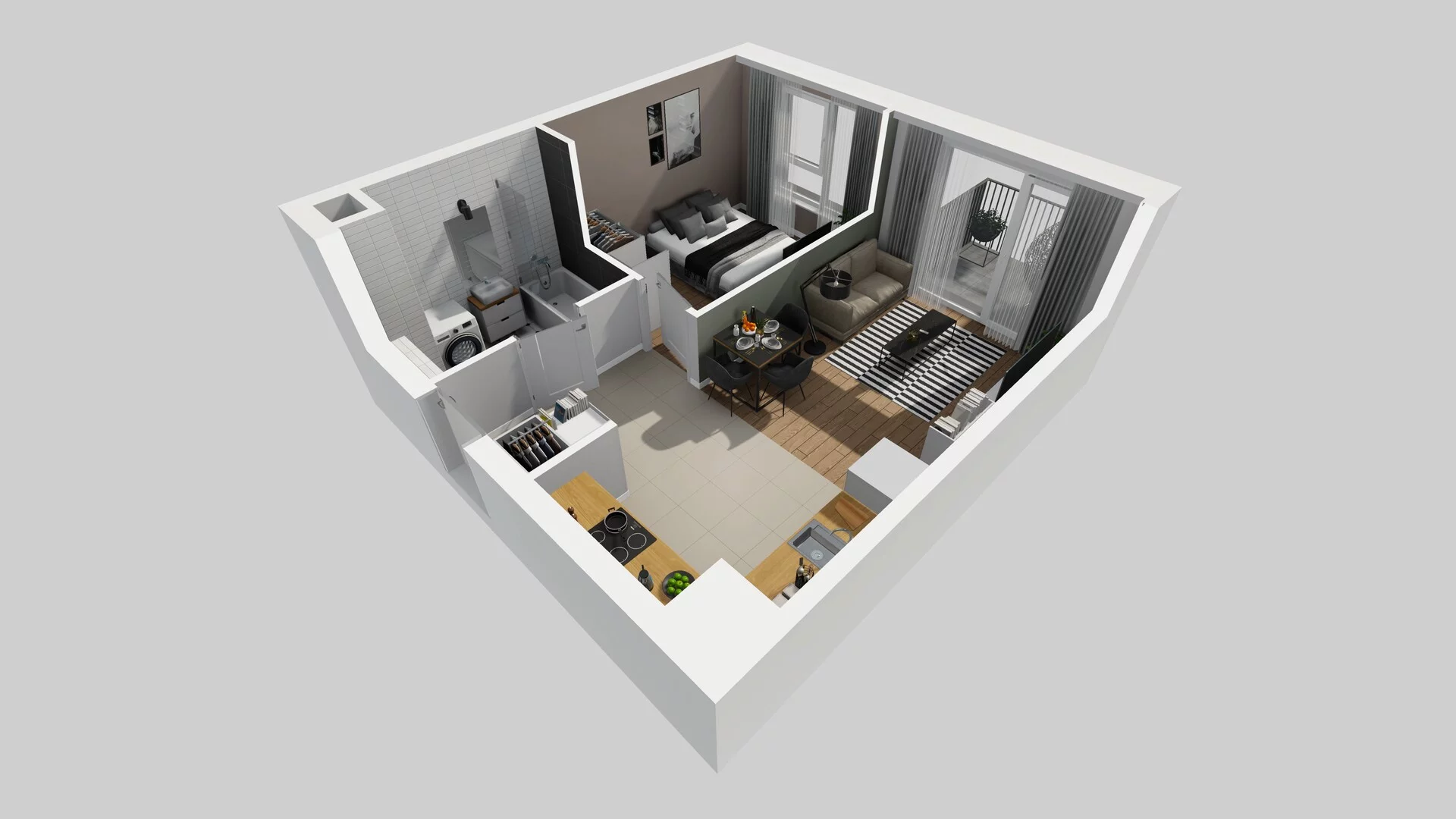 2 pokoje, mieszkanie 39,29 m², piętro 1, oferta nr D/7, Mokotów Sportowy 1 B, Warszawa, Mokotów, Augustówka, ul. Antoniewska