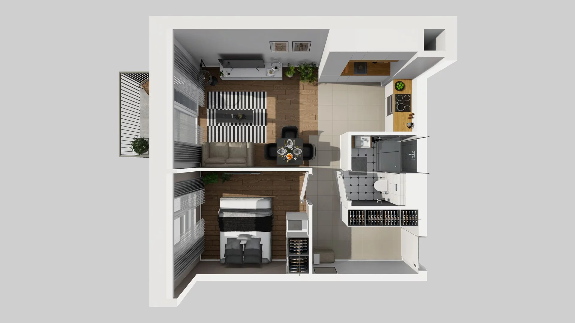 2 pokoje, mieszkanie 40,08 m², piętro 1, oferta nr D/8, Mokotów Sportowy 1 B, Warszawa, Mokotów, Augustówka, ul. Antoniewska
