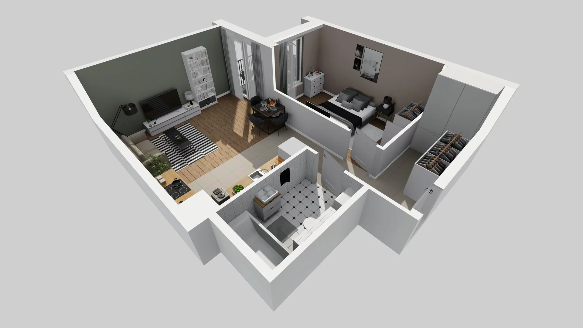 2 pokoje, mieszkanie 51,18 m², piętro 2, oferta nr D/14, Mokotów Sportowy 1 B, Warszawa, Mokotów, Augustówka, ul. Antoniewska