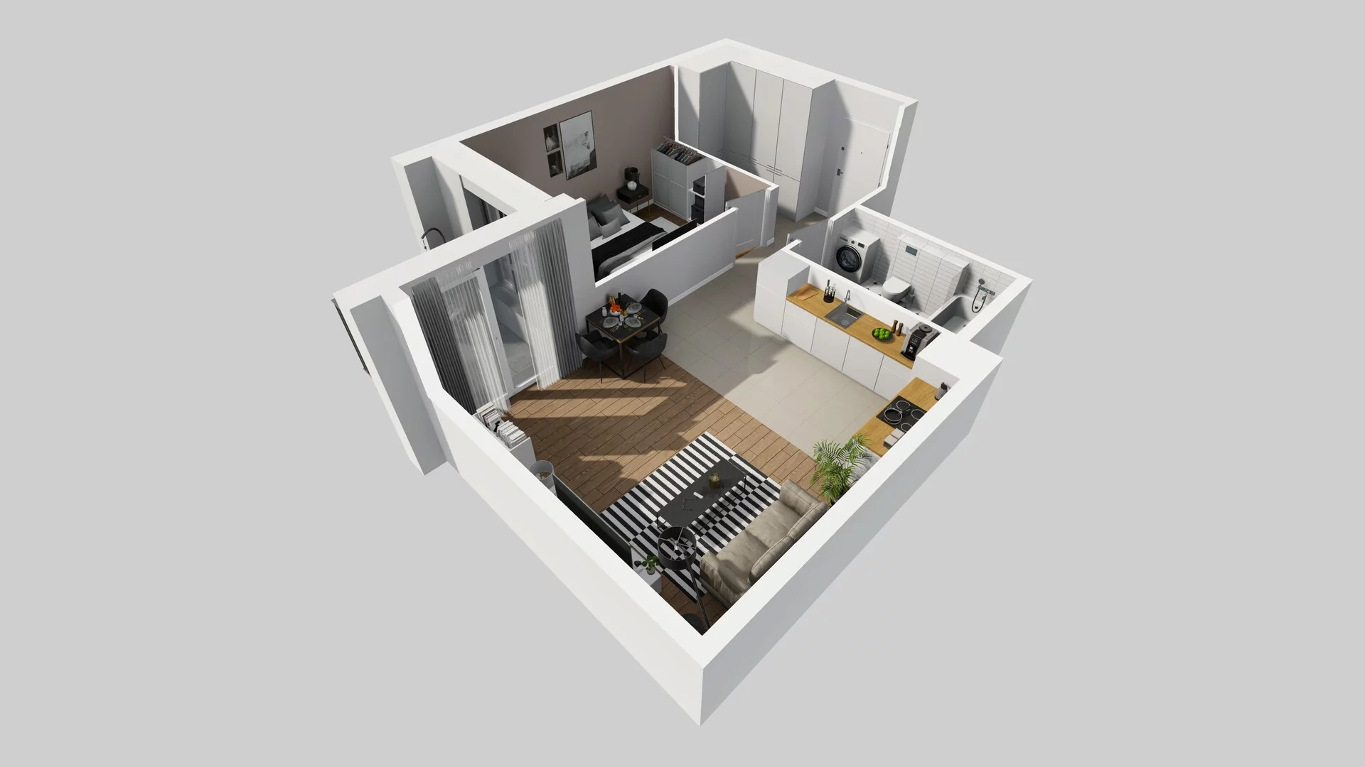 2 pokoje, mieszkanie 51,18 m², piętro 2, oferta nr D/14, Mokotów Sportowy 1 B, Warszawa, Mokotów, Augustówka, ul. Antoniewska