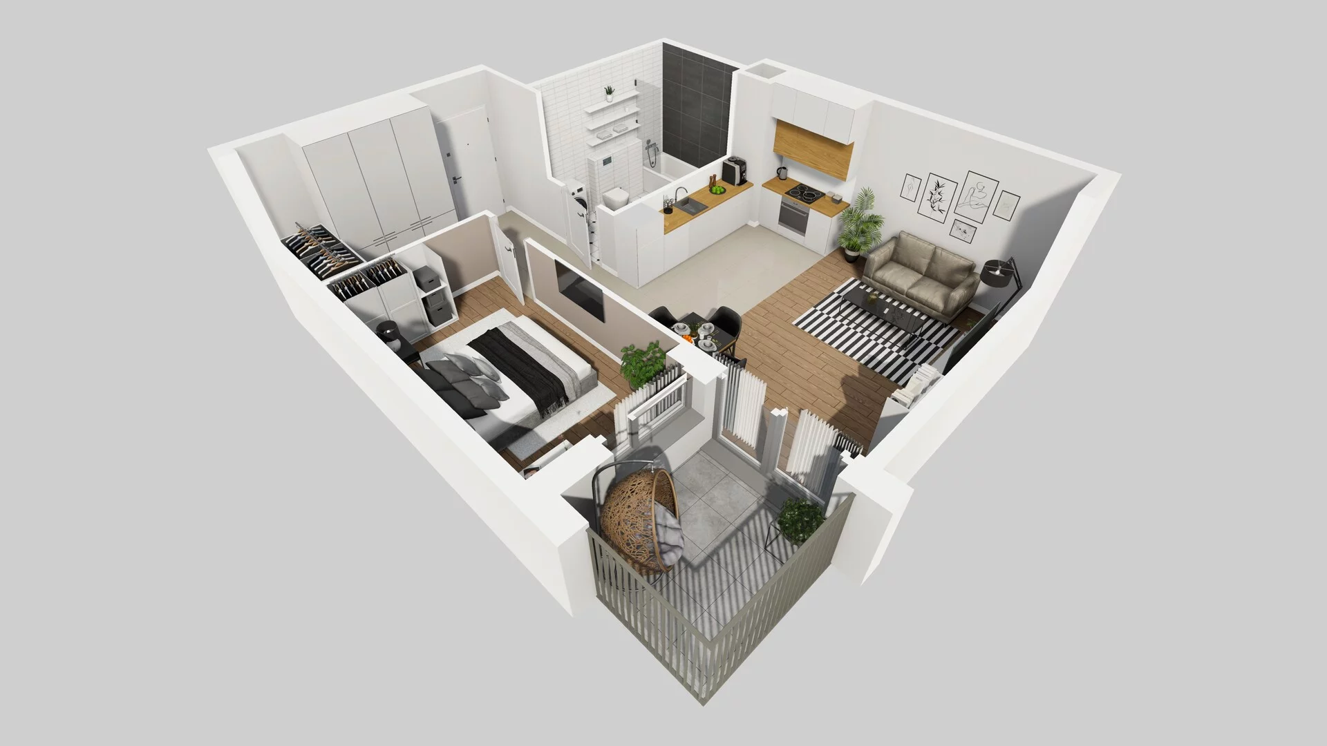 2 pokoje, mieszkanie 51,18 m², piętro 2, oferta nr D/14, Mokotów Sportowy 1 B, Warszawa, Mokotów, Augustówka, ul. Antoniewska