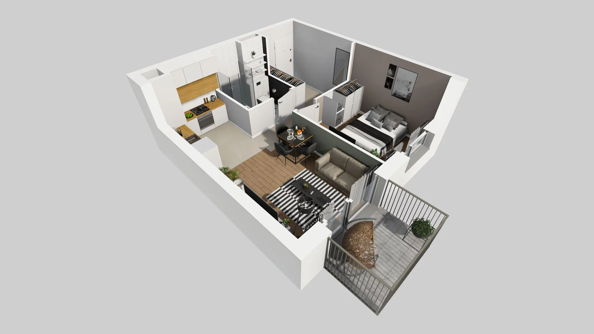 2 pokoje, mieszkanie 40,01 m², piętro 4, oferta nr D/32, Mokotów Sportowy 1 B, Warszawa, Mokotów, Augustówka, ul. Antoniewska