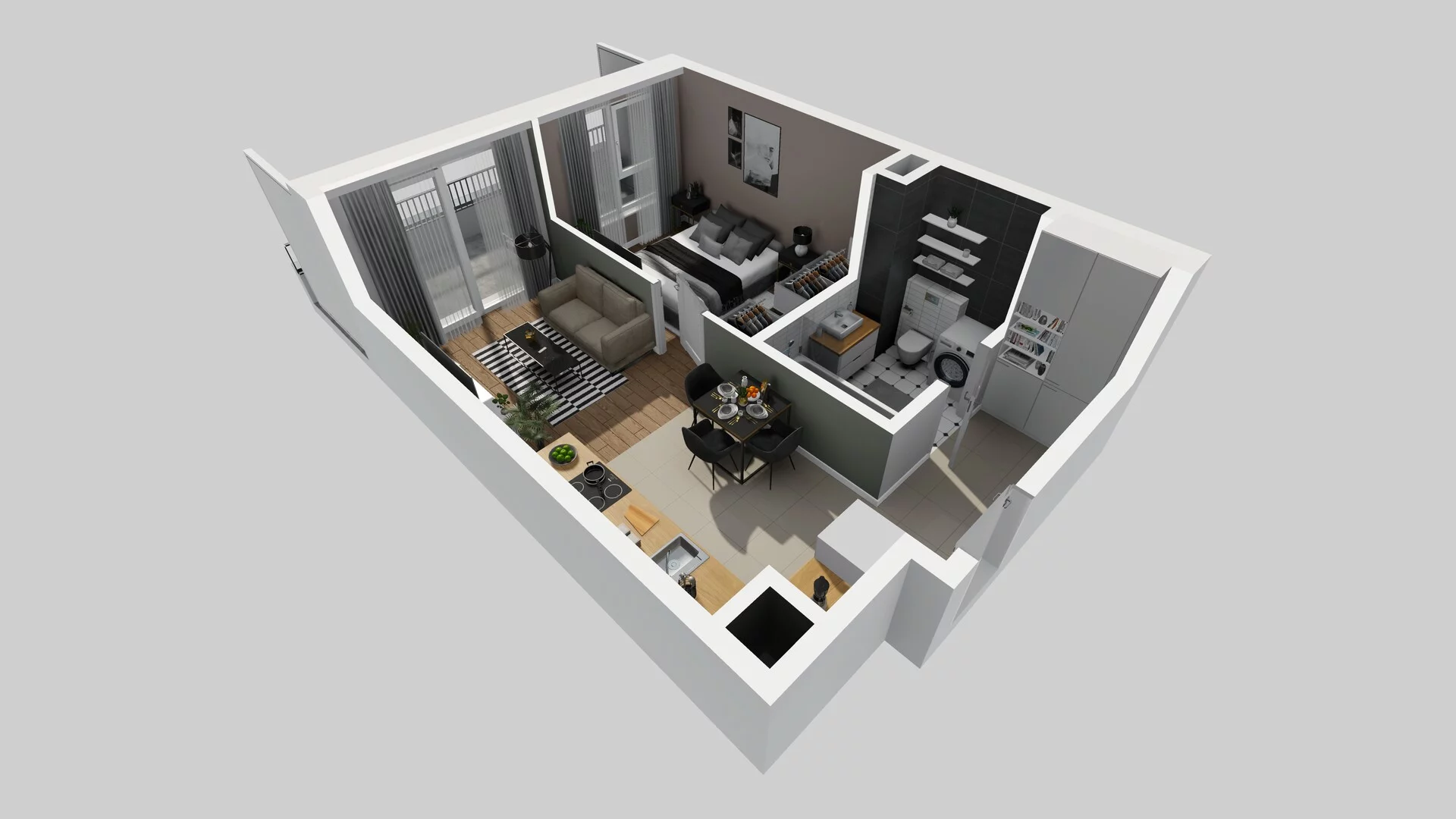 2 pokoje, mieszkanie 37,58 m², piętro 1, oferta nr A/8, Mokotów Sportowy 3, Warszawa, Mokotów, Augustówka, ul. Antoniewska