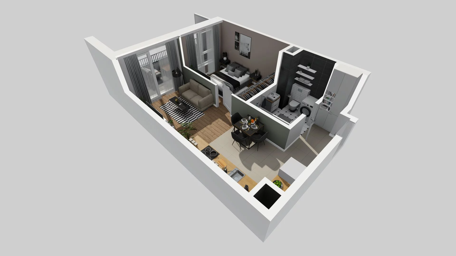 2 pokoje, mieszkanie 38,14 m², piętro 1, oferta nr A/9, Mokotów Sportowy 3, Warszawa, Mokotów, Augustówka, ul. Antoniewska