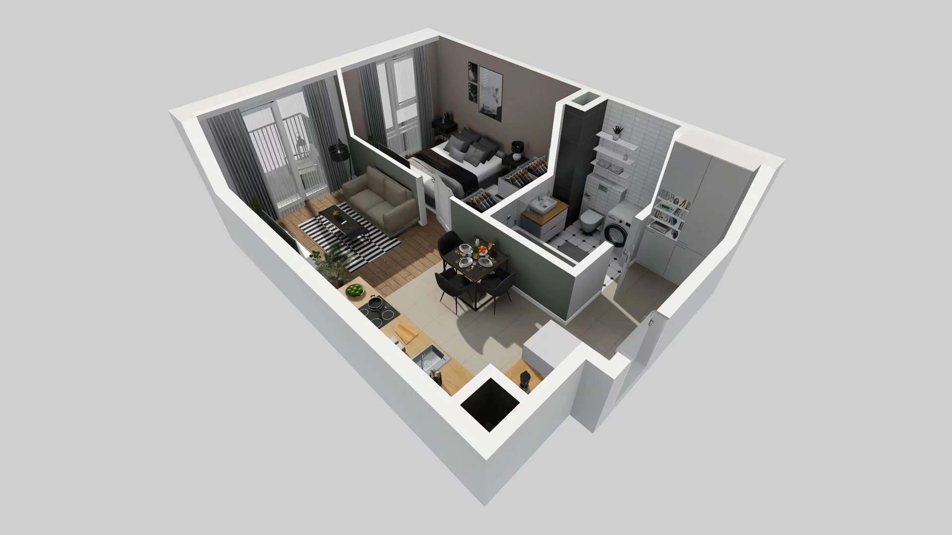 2 pokoje, mieszkanie 37,77 m², piętro 2, oferta nr A/16, Mokotów Sportowy 3, Warszawa, Mokotów, Augustówka, ul. Antoniewska