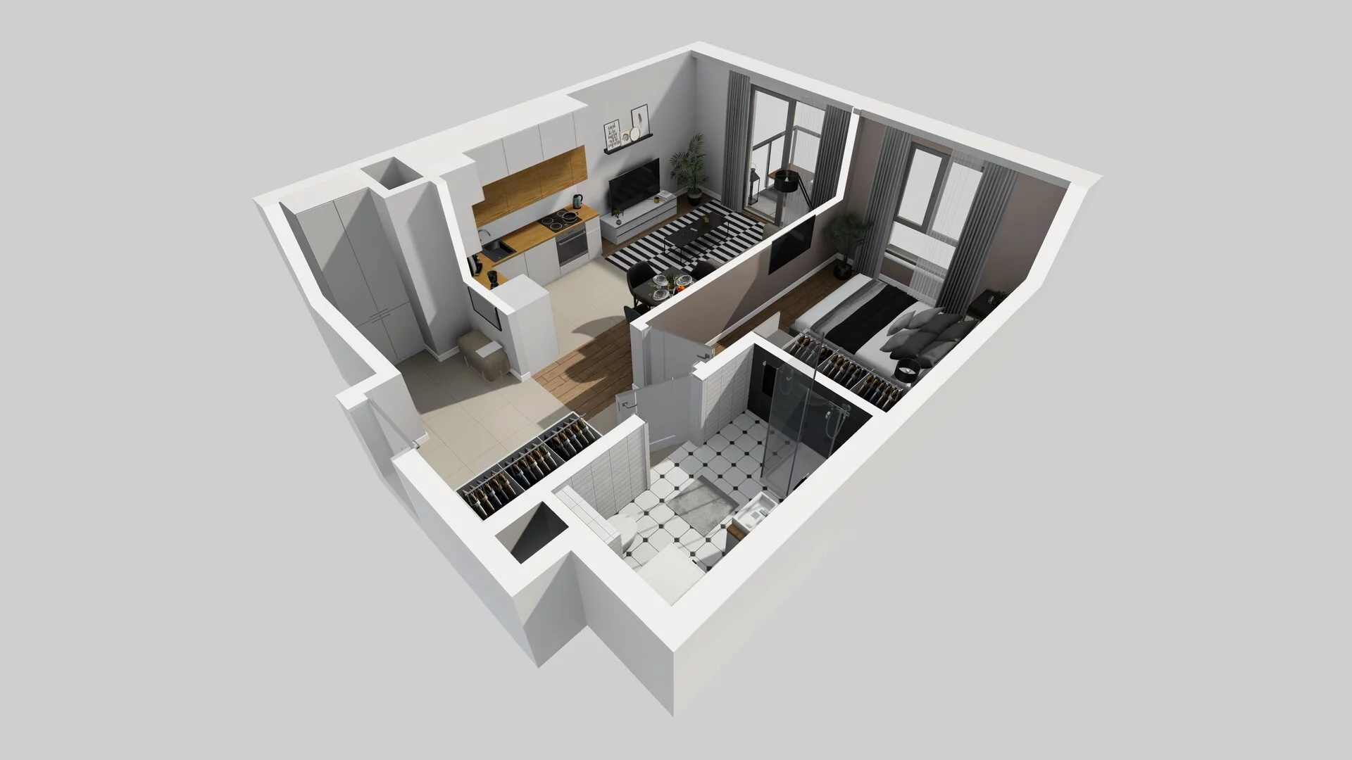 2 pokoje, mieszkanie 42,21 m², piętro 5, oferta nr A/24, Osiedle Bokserska 71, Warszawa, Ursynów, Wyczółki, ul. Bokserska 71