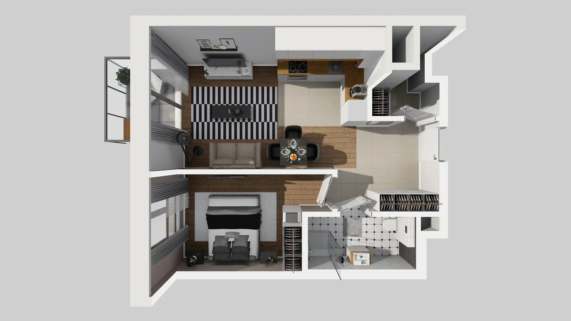 2 pokoje, mieszkanie 41,16 m², piętro 5, oferta nr A/23, Osiedle Bokserska 71, Warszawa, Ursynów, Wyczółki, ul. Bokserska 71
