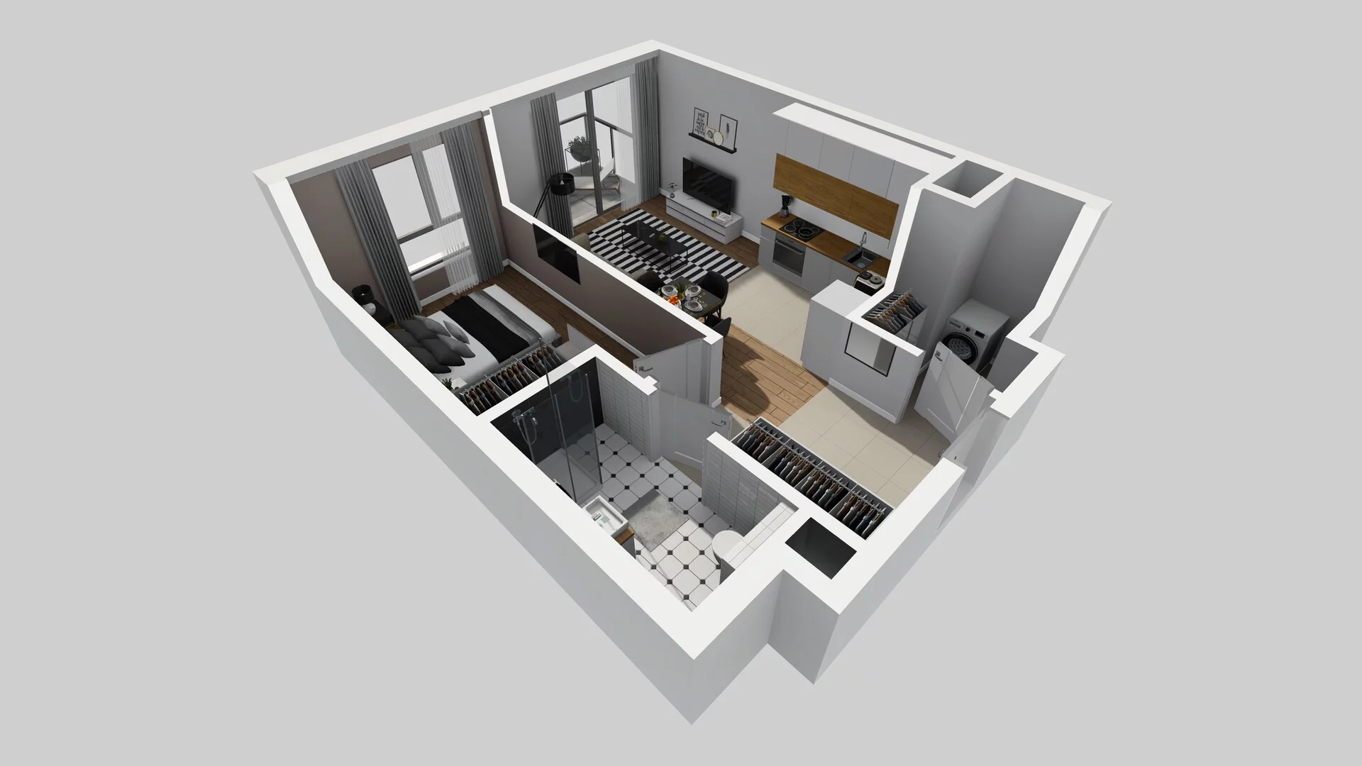 2 pokoje, mieszkanie 41,16 m², piętro 5, oferta nr A/23, Osiedle Bokserska 71, Warszawa, Ursynów, Wyczółki, ul. Bokserska 71