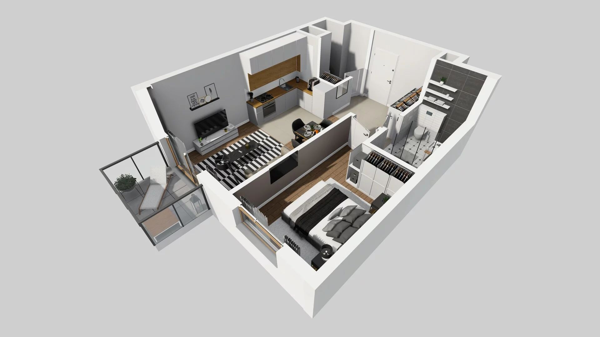 2 pokoje, mieszkanie 41,16 m², piętro 5, oferta nr A/23, Osiedle Bokserska 71, Warszawa, Ursynów, Wyczółki, ul. Bokserska 71