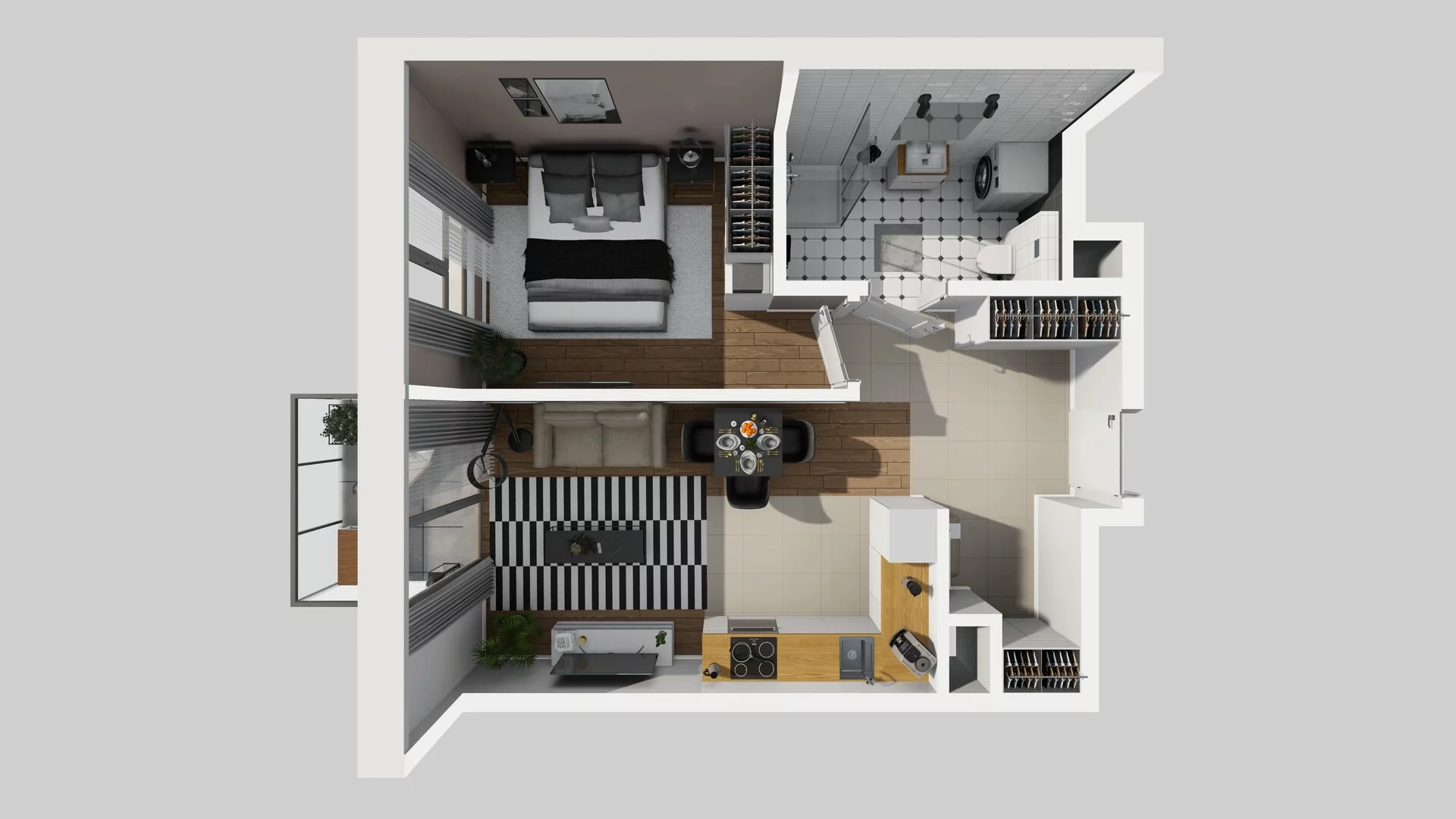 2 pokoje, mieszkanie 42,21 m², piętro 4, oferta nr A/19, Osiedle Bokserska 71, Warszawa, Ursynów, Wyczółki, ul. Bokserska 71
