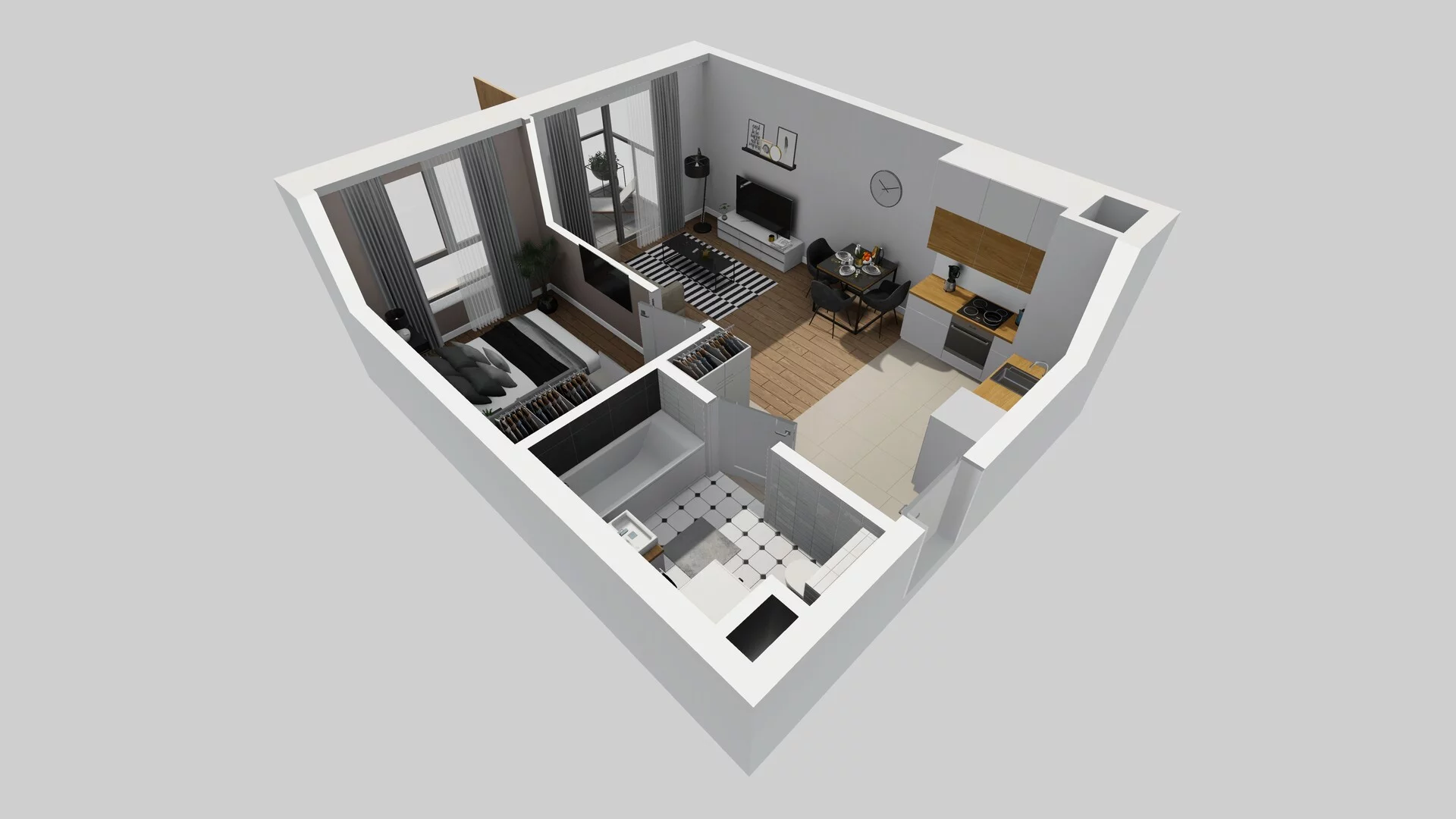 2 pokoje, mieszkanie 38,34 m², parter, oferta nr A/33, Osiedle Bokserska 71, Warszawa, Ursynów, Wyczółki, ul. Bokserska 71