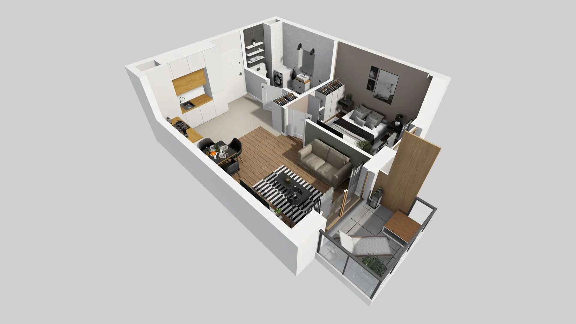 2 pokoje, mieszkanie 38,34 m², parter, oferta nr A/33, Osiedle Bokserska 71, Warszawa, Ursynów, Wyczółki, ul. Bokserska 71