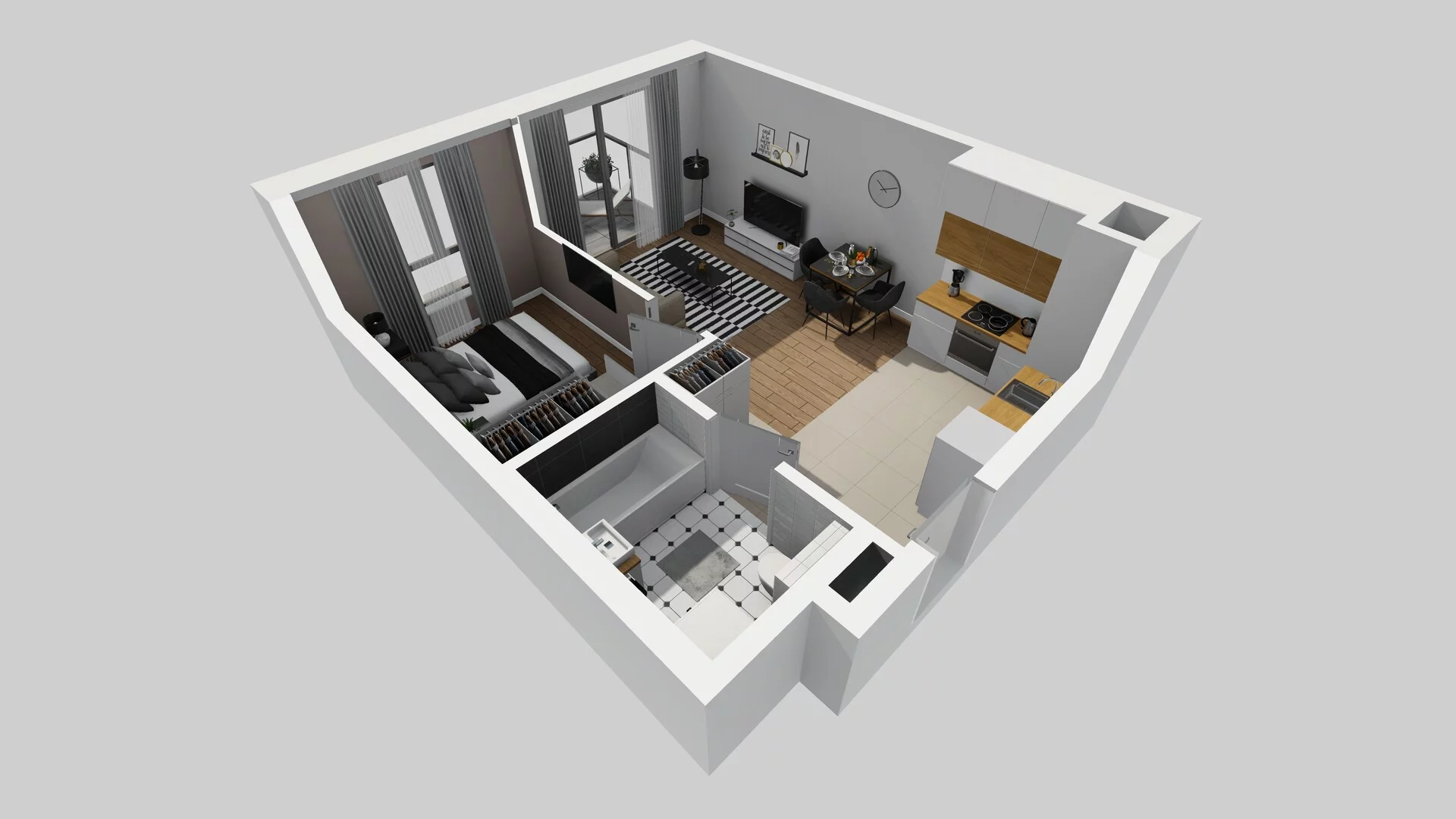 2 pokoje, mieszkanie 37,72 m², parter, oferta nr A/34, Osiedle Bokserska 71, Warszawa, Ursynów, Wyczółki, ul. Bokserska 71