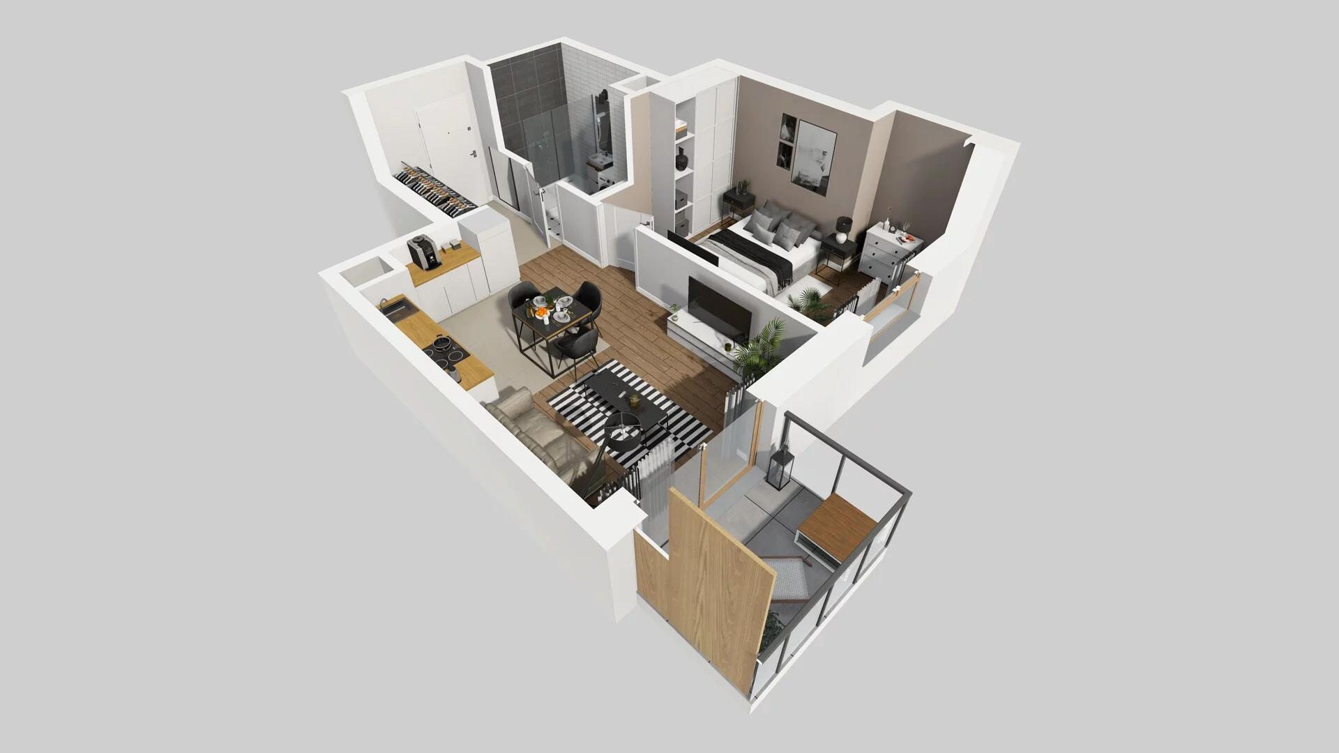 2 pokoje, mieszkanie 41,12 m², piętro 4, oferta nr A/65, Osiedle Bokserska 71, Warszawa, Ursynów, Wyczółki, ul. Bokserska 71