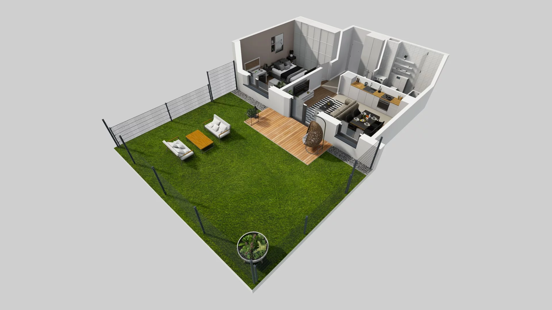 2 pokoje, mieszkanie 44,60 m², parter, oferta nr J/2, Wille Biskupin, Wrocław, Biskupin-Sępolno-Dąbie-Bartoszowice, Śródmieście, ul. Braci Gierymskich 156