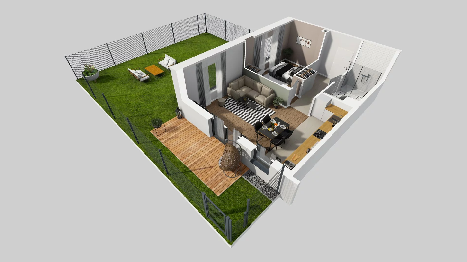 2 pokoje, mieszkanie 52,93 m², parter, oferta nr L/3, Wille Biskupin, Wrocław, Biskupin-Sępolno-Dąbie-Bartoszowice, Śródmieście, ul. Braci Gierymskich 156