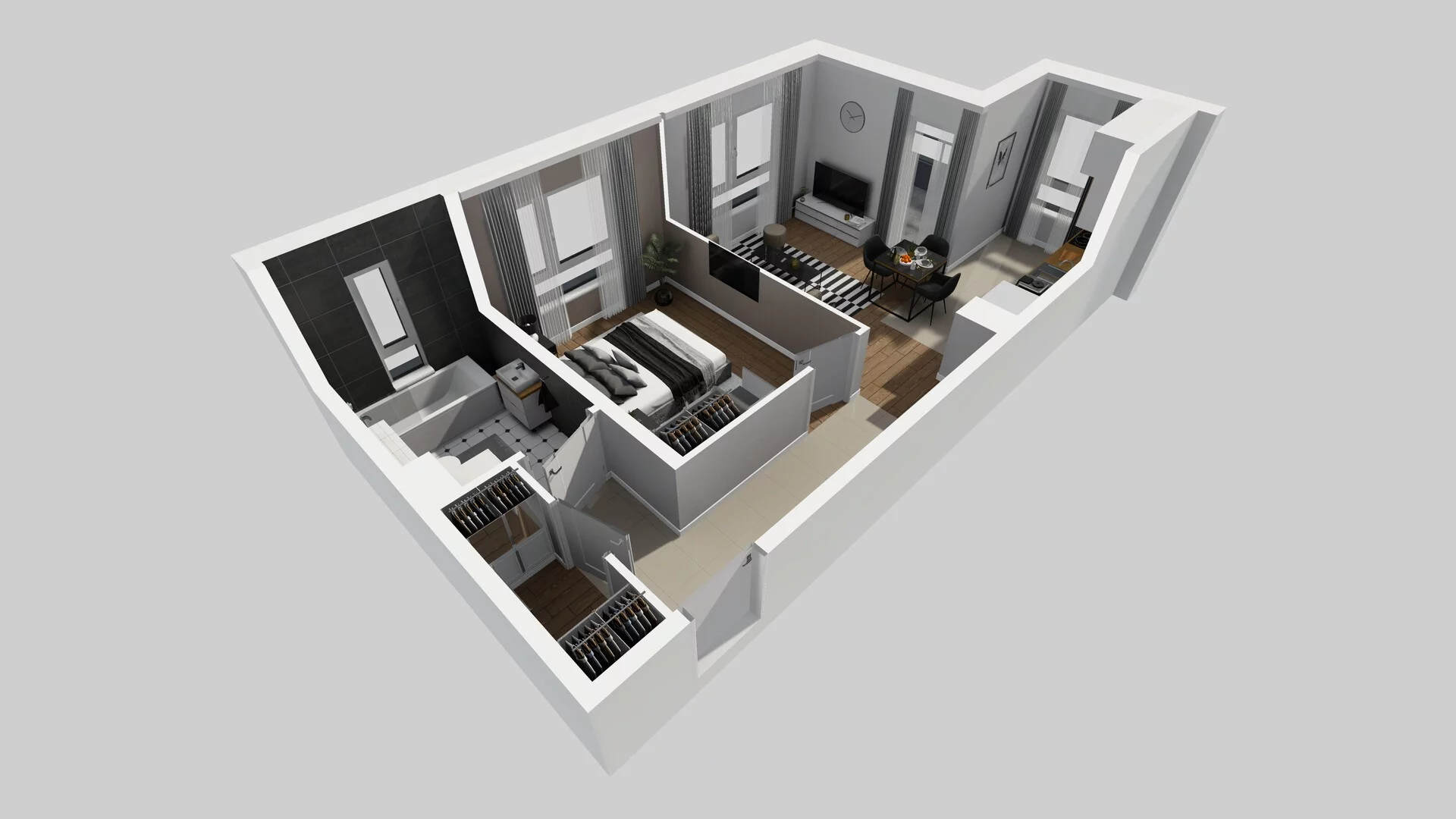 2 pokoje, mieszkanie 48,30 m², piętro 1, oferta nr L/5, Wille Biskupin, Wrocław, Biskupin-Sępolno-Dąbie-Bartoszowice, Śródmieście, ul. Braci Gierymskich 156