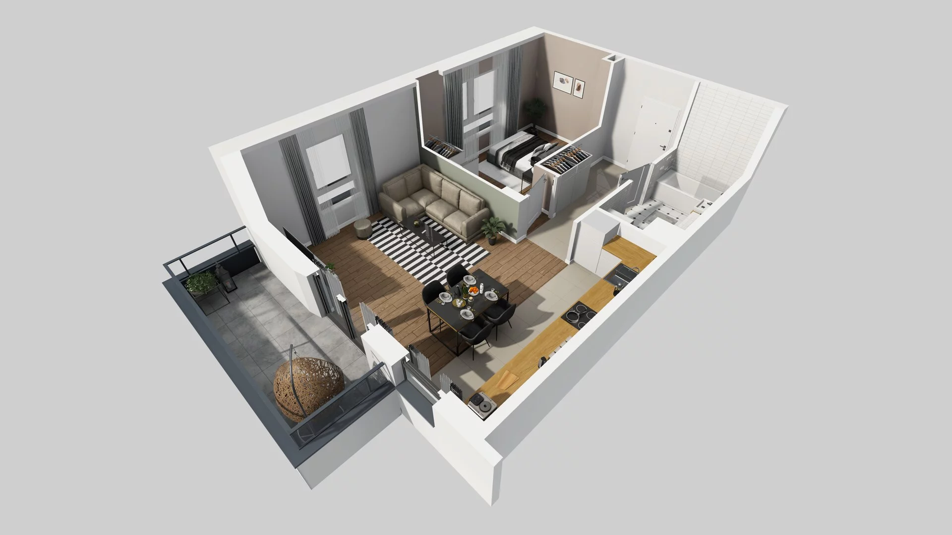 2 pokoje, mieszkanie 52,93 m², piętro 1, oferta nr L/6, Wille Biskupin, Wrocław, Biskupin-Sępolno-Dąbie-Bartoszowice, Śródmieście, ul. Braci Gierymskich 156