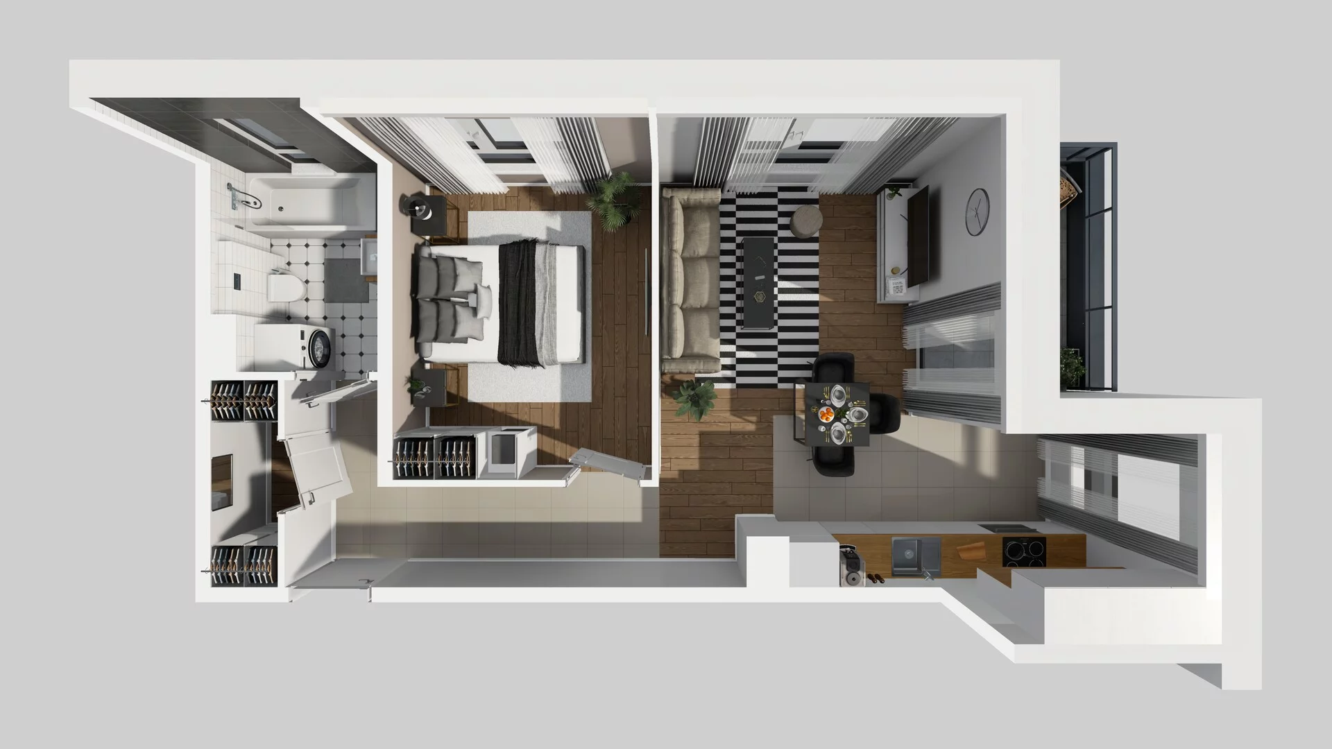 2 pokoje, mieszkanie 48,30 m², piętro 2, oferta nr L/8, Wille Biskupin, Wrocław, Biskupin-Sępolno-Dąbie-Bartoszowice, Śródmieście, ul. Braci Gierymskich 156