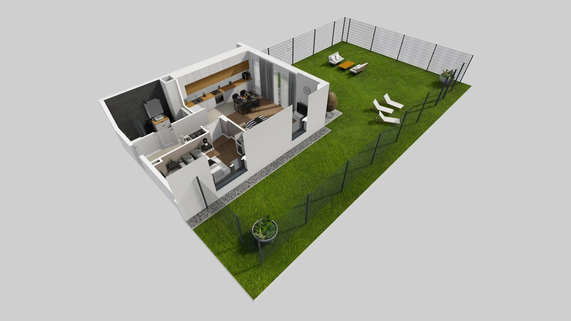 2 pokoje, mieszkanie 52,93 m², parter, oferta nr A/3, Wille Biskupin, Wrocław, Biskupin-Sępolno-Dąbie-Bartoszowice, Śródmieście, ul. Braci Gierymskich 156