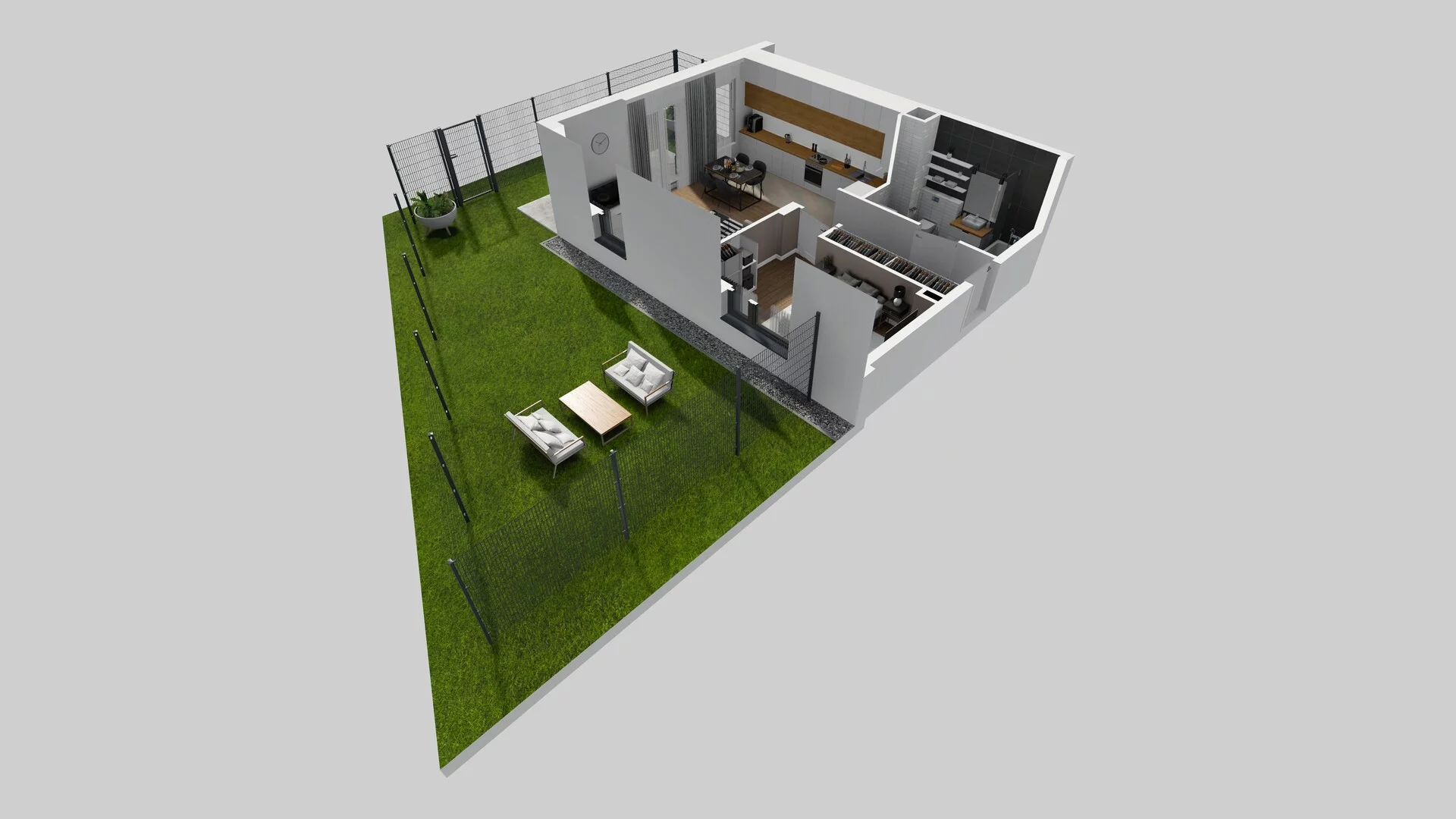 2 pokoje, mieszkanie 52,93 m², parter, oferta nr C/1, Wille Biskupin, Wrocław, Biskupin-Sępolno-Dąbie-Bartoszowice, Śródmieście, ul. Braci Gierymskich 156