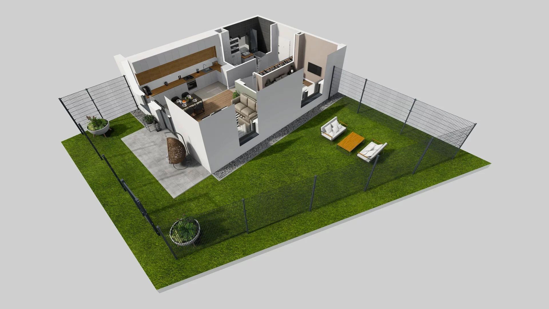2 pokoje, mieszkanie 52,93 m², parter, oferta nr C/1, Wille Biskupin, Wrocław, Biskupin-Sępolno-Dąbie-Bartoszowice, Śródmieście, ul. Braci Gierymskich 156
