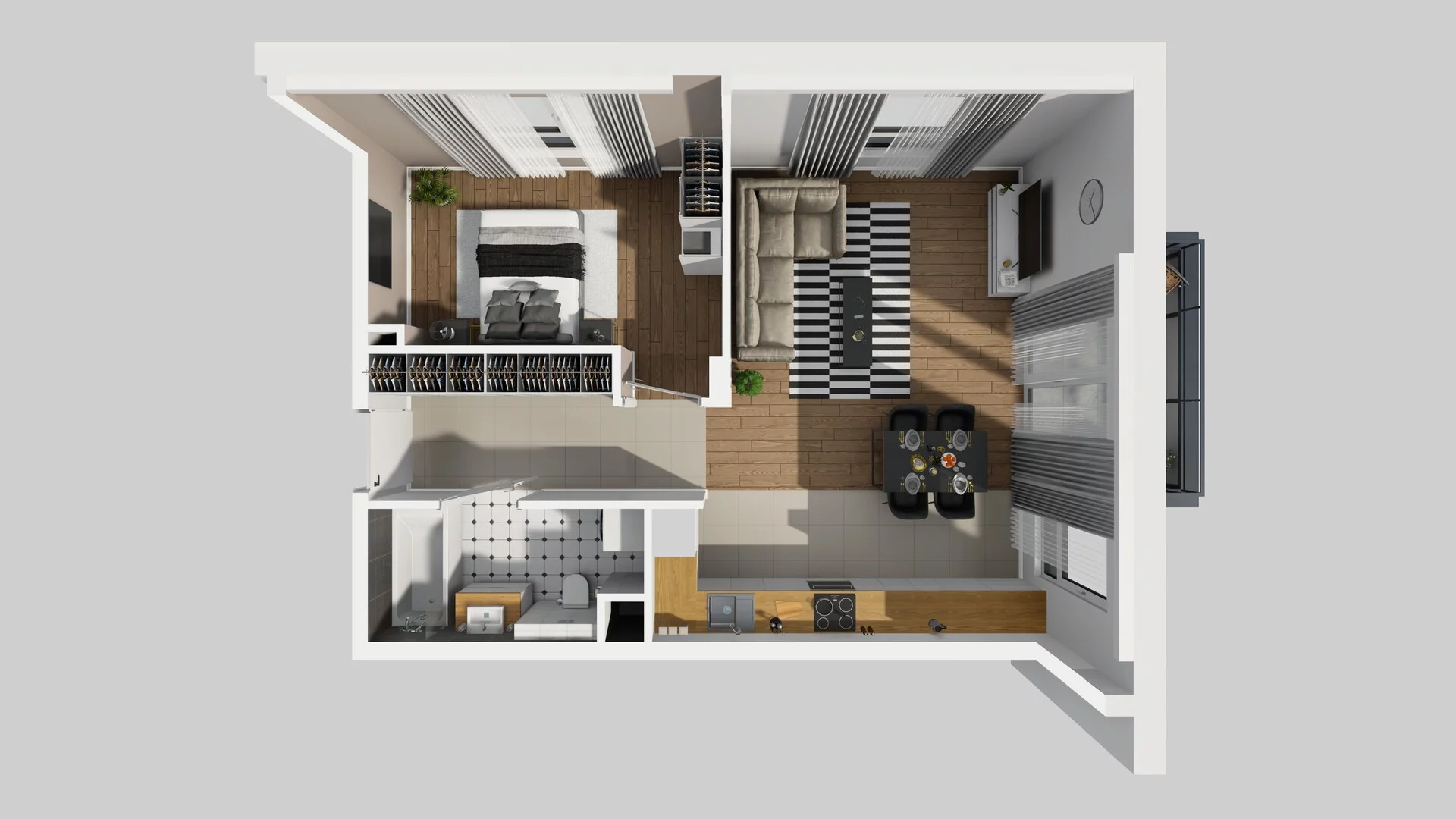 2 pokoje, mieszkanie 52,93 m², piętro 2, oferta nr C/7, Wille Biskupin, Wrocław, Biskupin-Sępolno-Dąbie-Bartoszowice, Śródmieście, ul. Braci Gierymskich 156