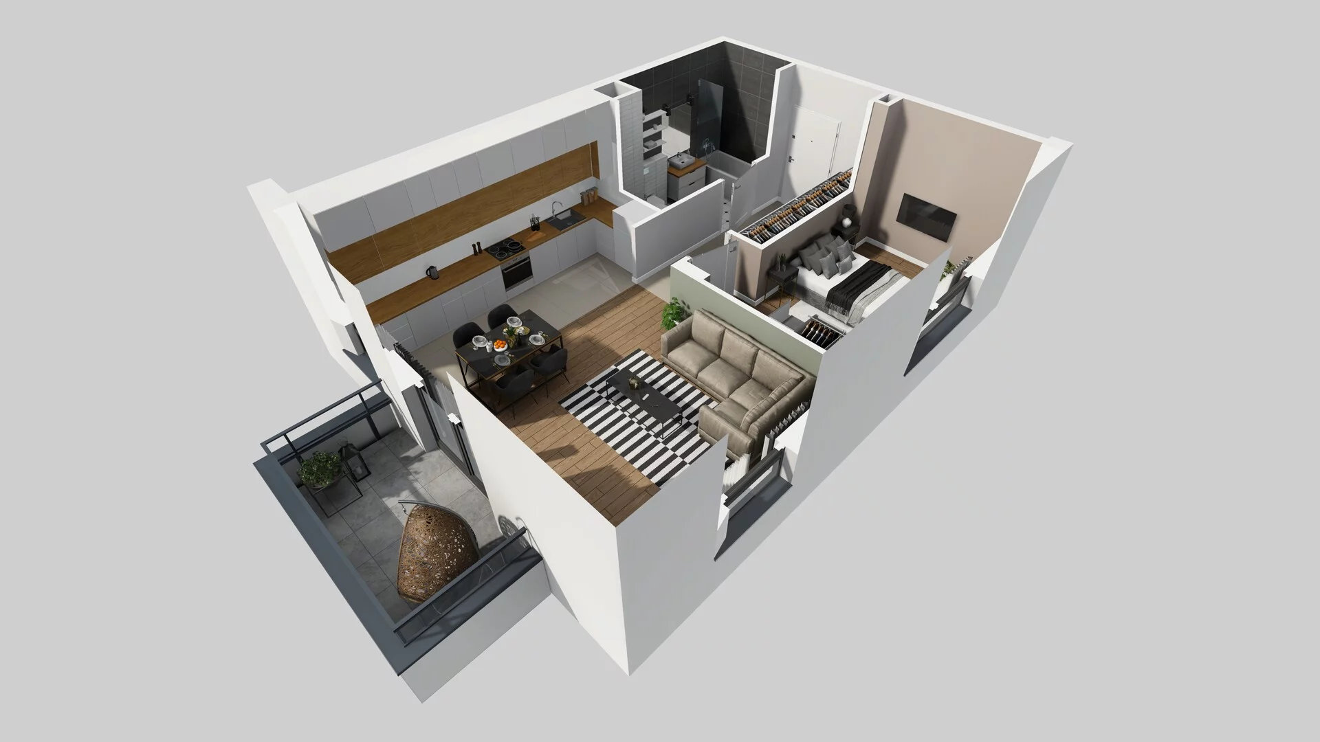 2 pokoje, mieszkanie 52,93 m², piętro 2, oferta nr C/7, Wille Biskupin, Wrocław, Biskupin-Sępolno-Dąbie-Bartoszowice, Śródmieście, ul. Braci Gierymskich 156