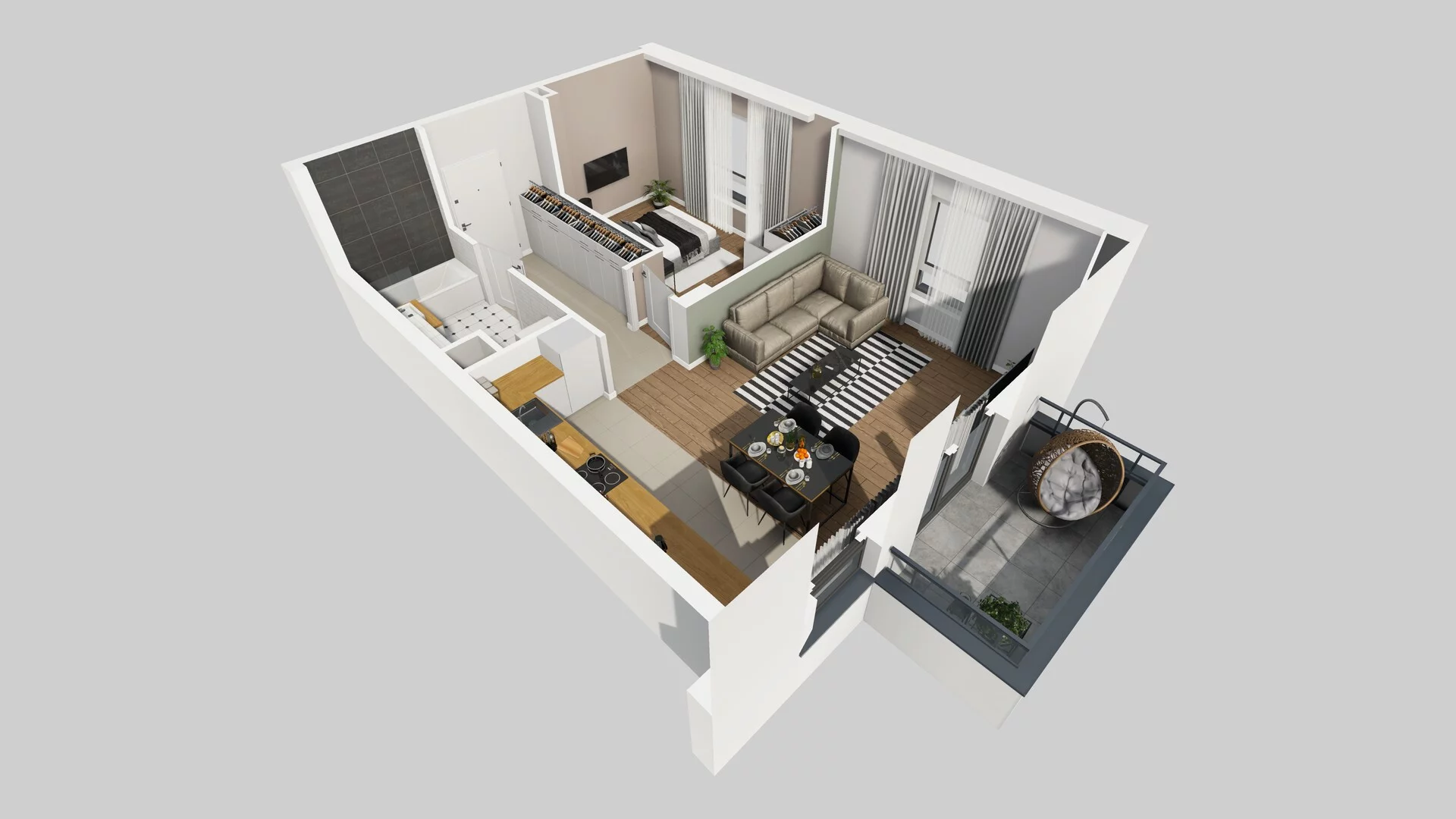2 pokoje, mieszkanie 52,93 m², piętro 2, oferta nr C/7, Wille Biskupin, Wrocław, Biskupin-Sępolno-Dąbie-Bartoszowice, Śródmieście, ul. Braci Gierymskich 156