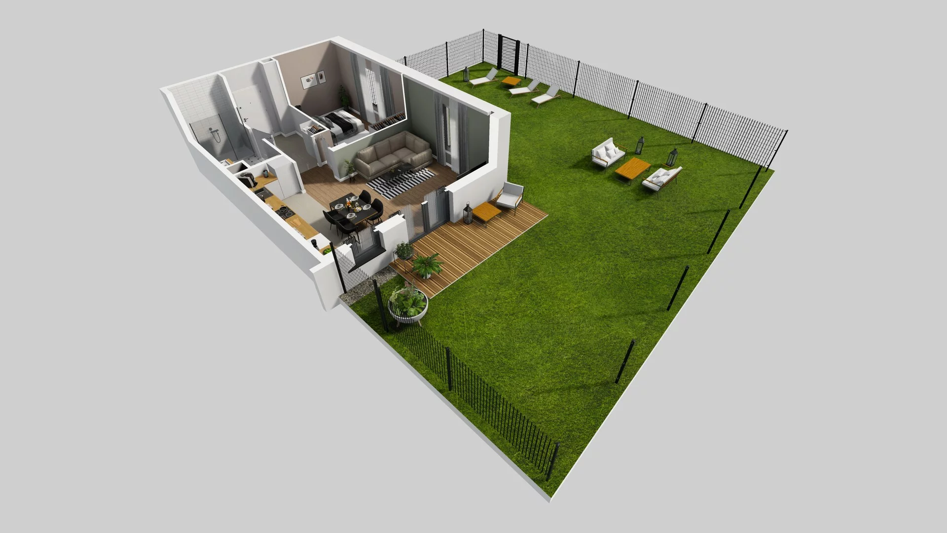 2 pokoje, mieszkanie 51,99 m², parter, oferta nr R/2, Wille Biskupin etap 3, Wrocław, Biskupin-Sępolno-Dąbie-Bartoszowice, Śródmieście, ul. Braci Gierymskich