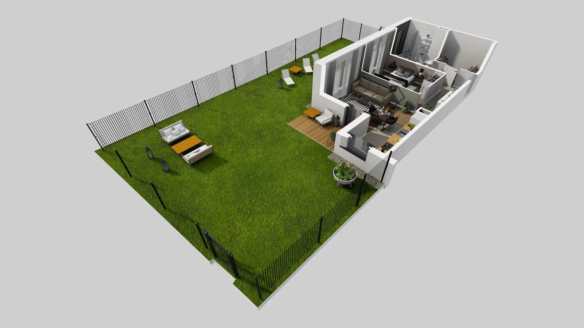 2 pokoje, mieszkanie 47,60 m², parter, oferta nr R/3, Wille Biskupin etap 3, Wrocław, Biskupin-Sępolno-Dąbie-Bartoszowice, Śródmieście, ul. Braci Gierymskich