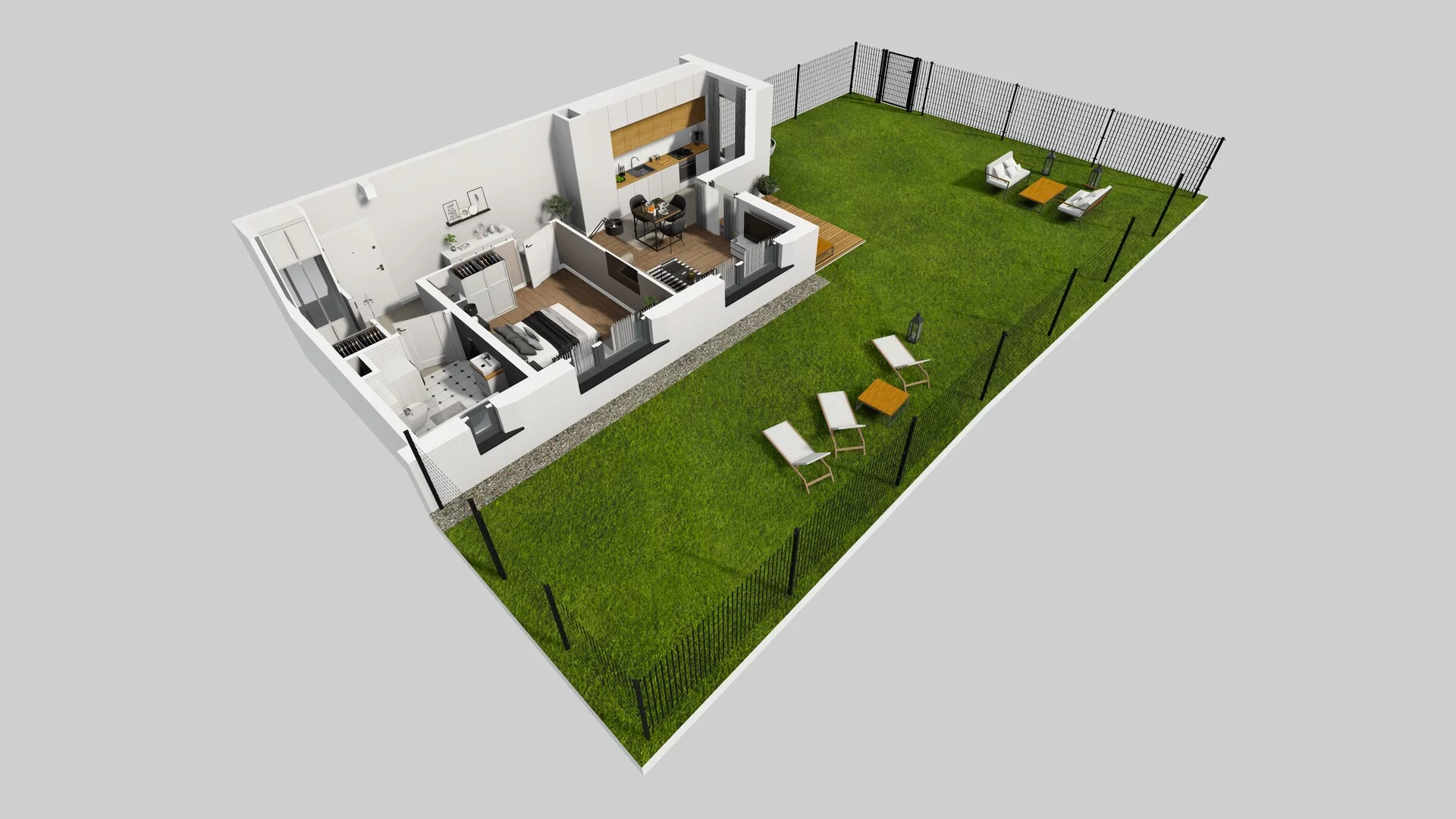 2 pokoje, mieszkanie 47,60 m², parter, oferta nr R/3, Wille Biskupin etap 3, Wrocław, Biskupin-Sępolno-Dąbie-Bartoszowice, Śródmieście, ul. Braci Gierymskich