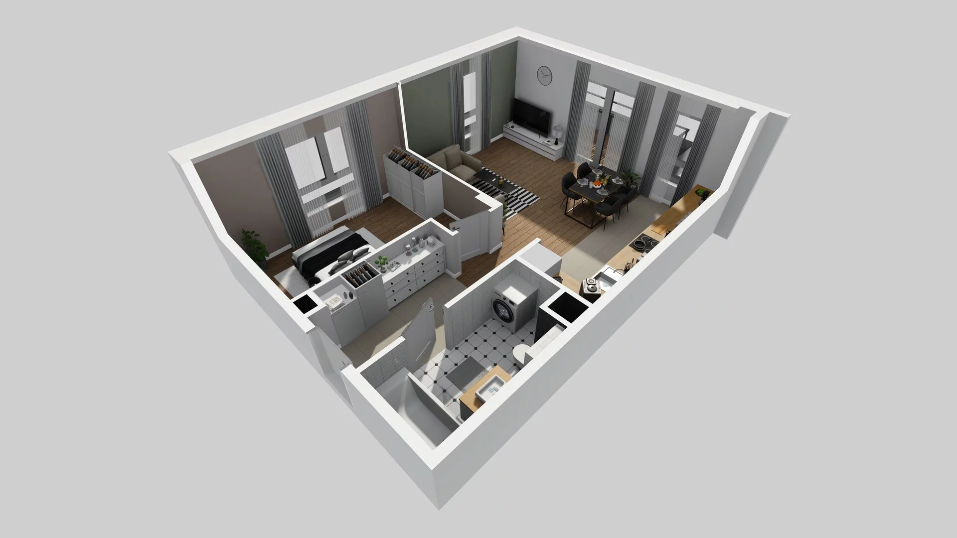 2 pokoje, mieszkanie 51,99 m², piętro 1, oferta nr R/5, Wille Biskupin etap 3, Wrocław, Biskupin-Sępolno-Dąbie-Bartoszowice, Śródmieście, ul. Braci Gierymskich