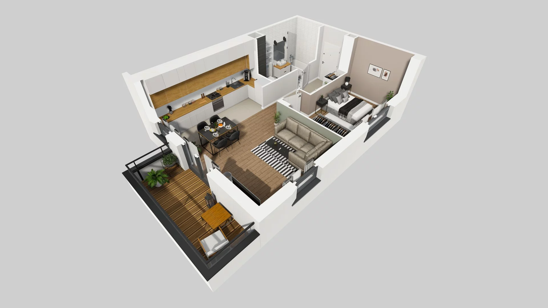 2 pokoje, mieszkanie 51,99 m², piętro 1, oferta nr R/5, Wille Biskupin etap 3, Wrocław, Biskupin-Sępolno-Dąbie-Bartoszowice, Śródmieście, ul. Braci Gierymskich
