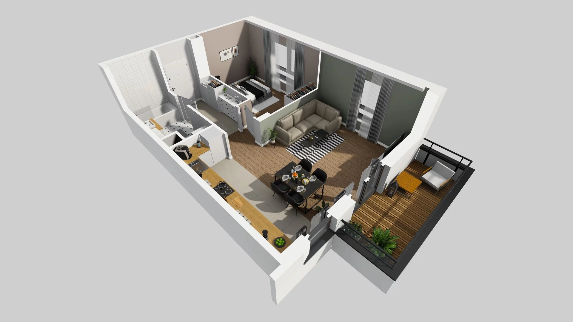 2 pokoje, mieszkanie 51,99 m², piętro 1, oferta nr R/5, Wille Biskupin etap 3, Wrocław, Biskupin-Sępolno-Dąbie-Bartoszowice, Śródmieście, ul. Braci Gierymskich
