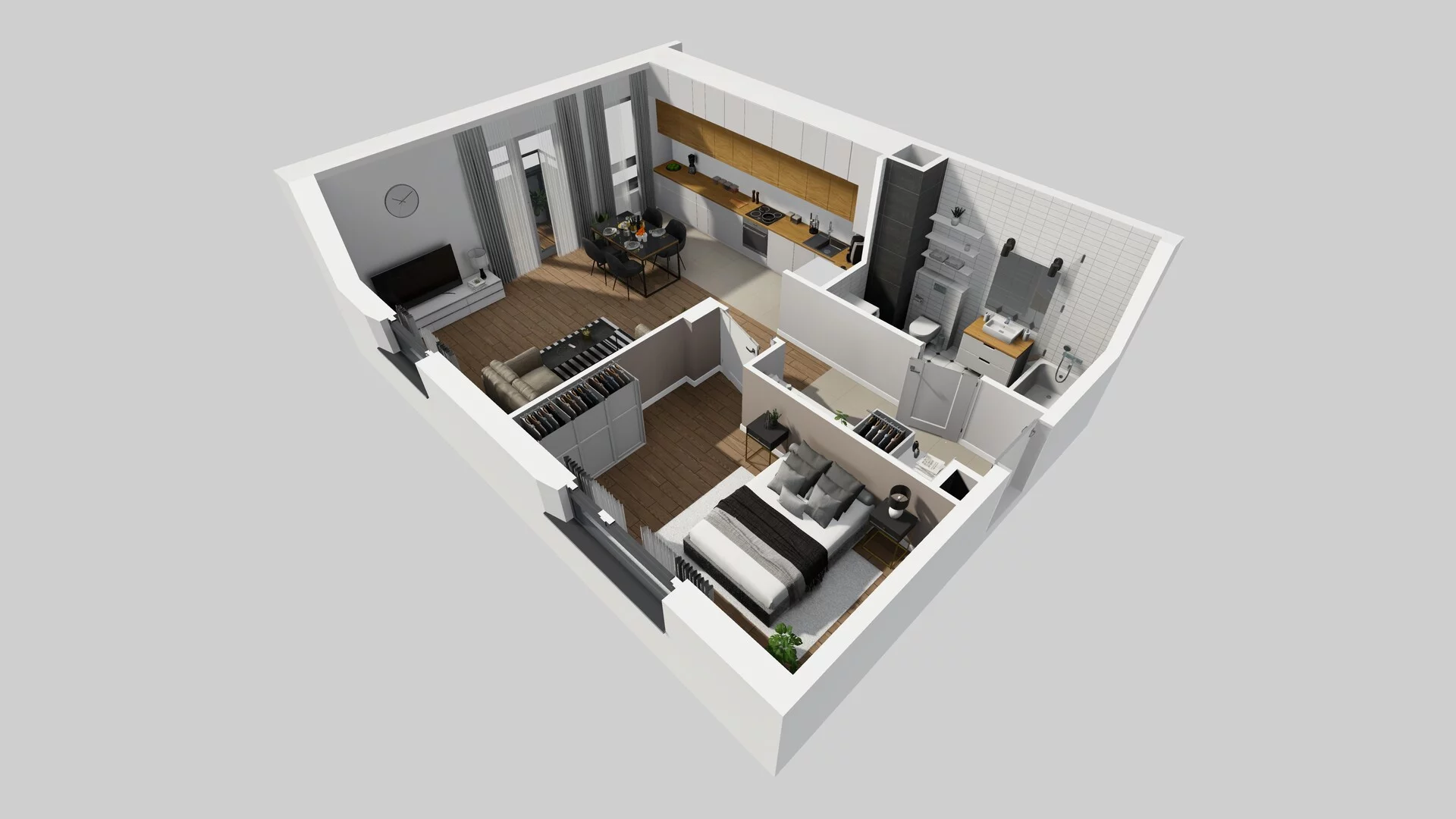 2 pokoje, mieszkanie 51,99 m², piętro 2, oferta nr R/8, Wille Biskupin etap 3, Wrocław, Biskupin-Sępolno-Dąbie-Bartoszowice, Śródmieście, ul. Braci Gierymskich