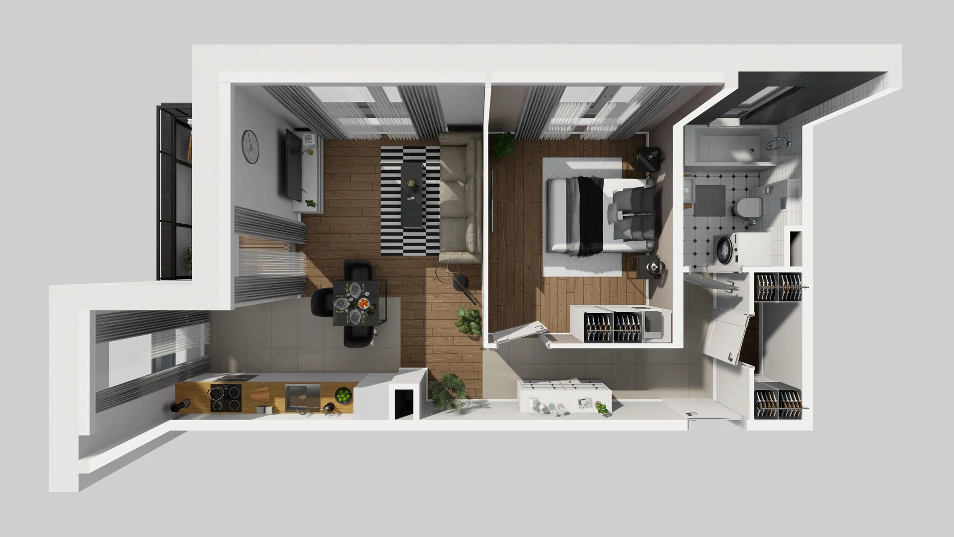 2 pokoje, mieszkanie 47,60 m², piętro 2, oferta nr R/9, Wille Biskupin etap 3, Wrocław, Biskupin-Sępolno-Dąbie-Bartoszowice, Śródmieście, ul. Braci Gierymskich