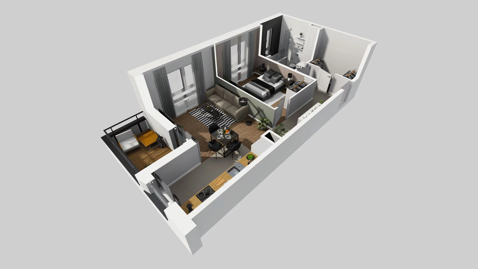 2 pokoje, mieszkanie 47,60 m², piętro 2, oferta nr R/9, Wille Biskupin etap 3, Wrocław, Biskupin-Sępolno-Dąbie-Bartoszowice, Śródmieście, ul. Braci Gierymskich