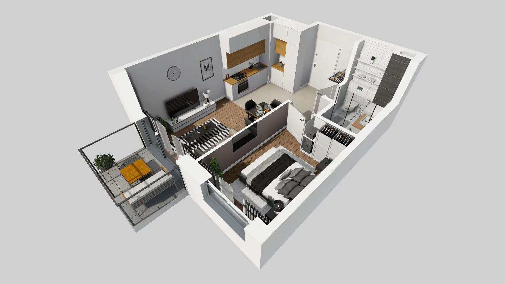 Mieszkanie 35,40 m², piętro 1, oferta nr A/51, Apartamenty Beethovena, Warszawa, Mokotów, Sielce, ul. Dziekońskiego 4